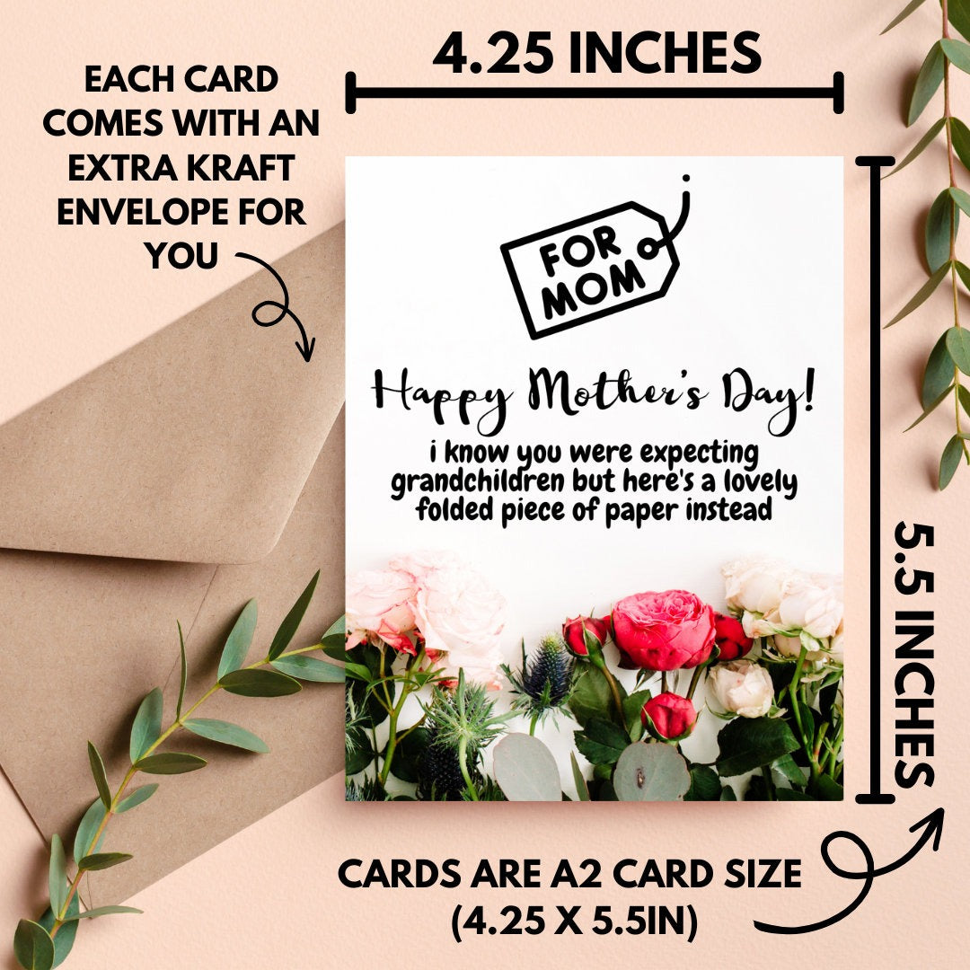 No Grandkids Mother's Day Card