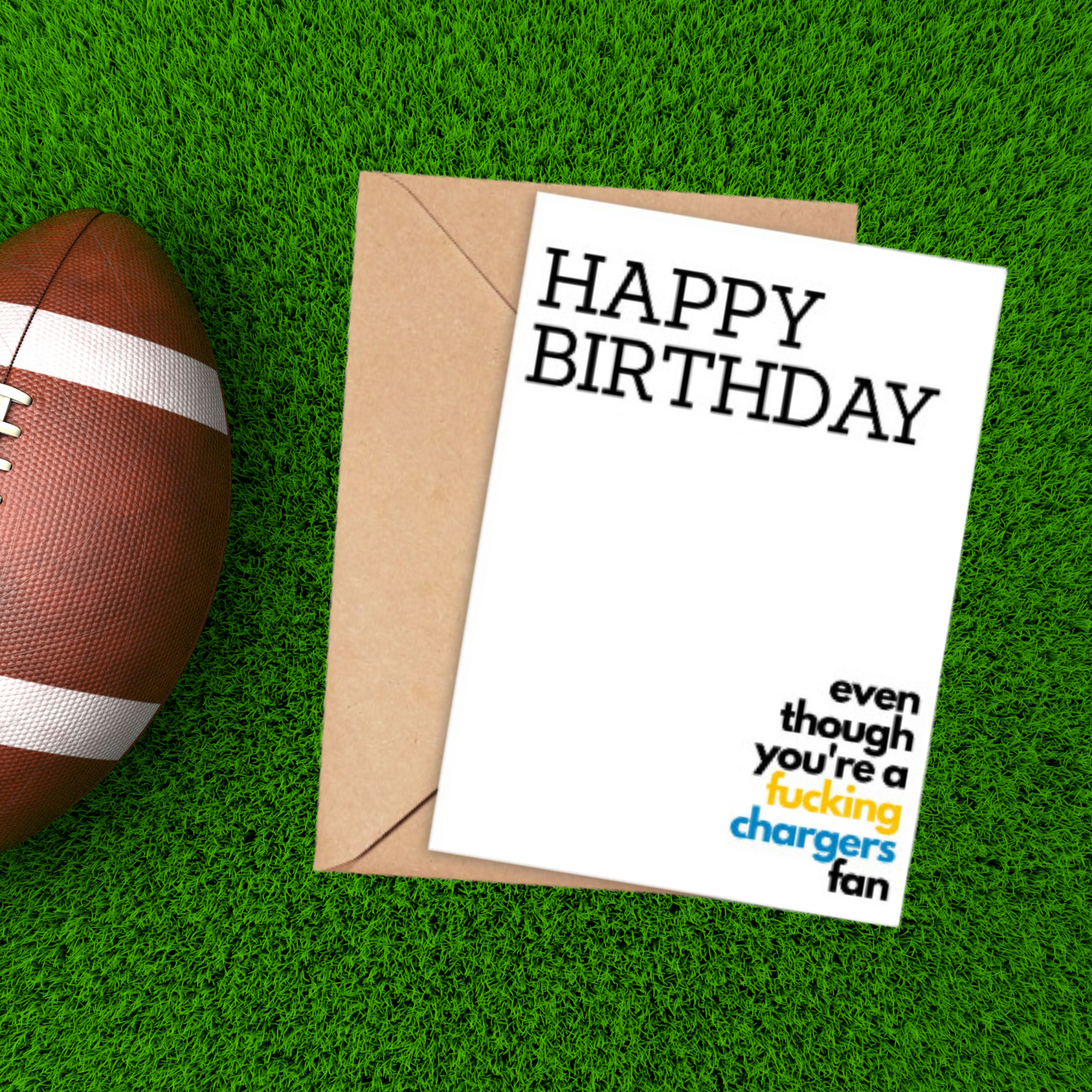 Chargers Birthday Card