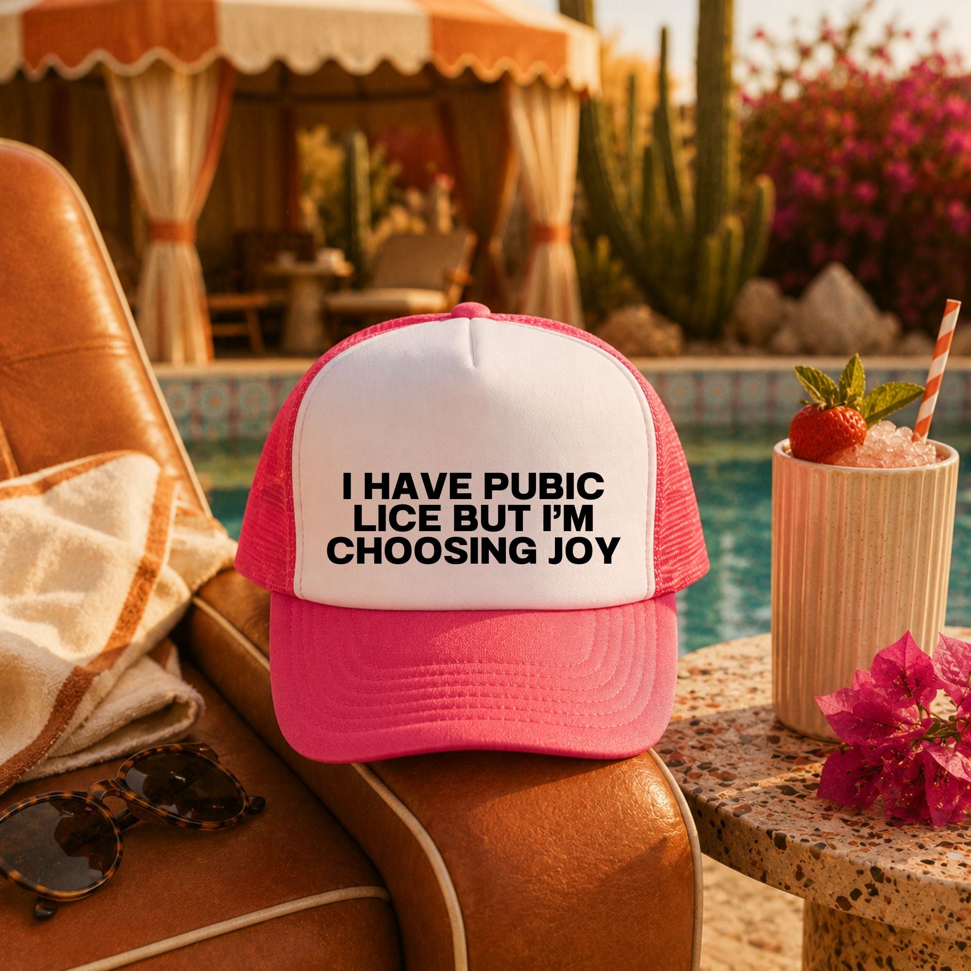 Funny Inappropriate Trucker Hat — Pubic Lice Otto Hat Gift for Her