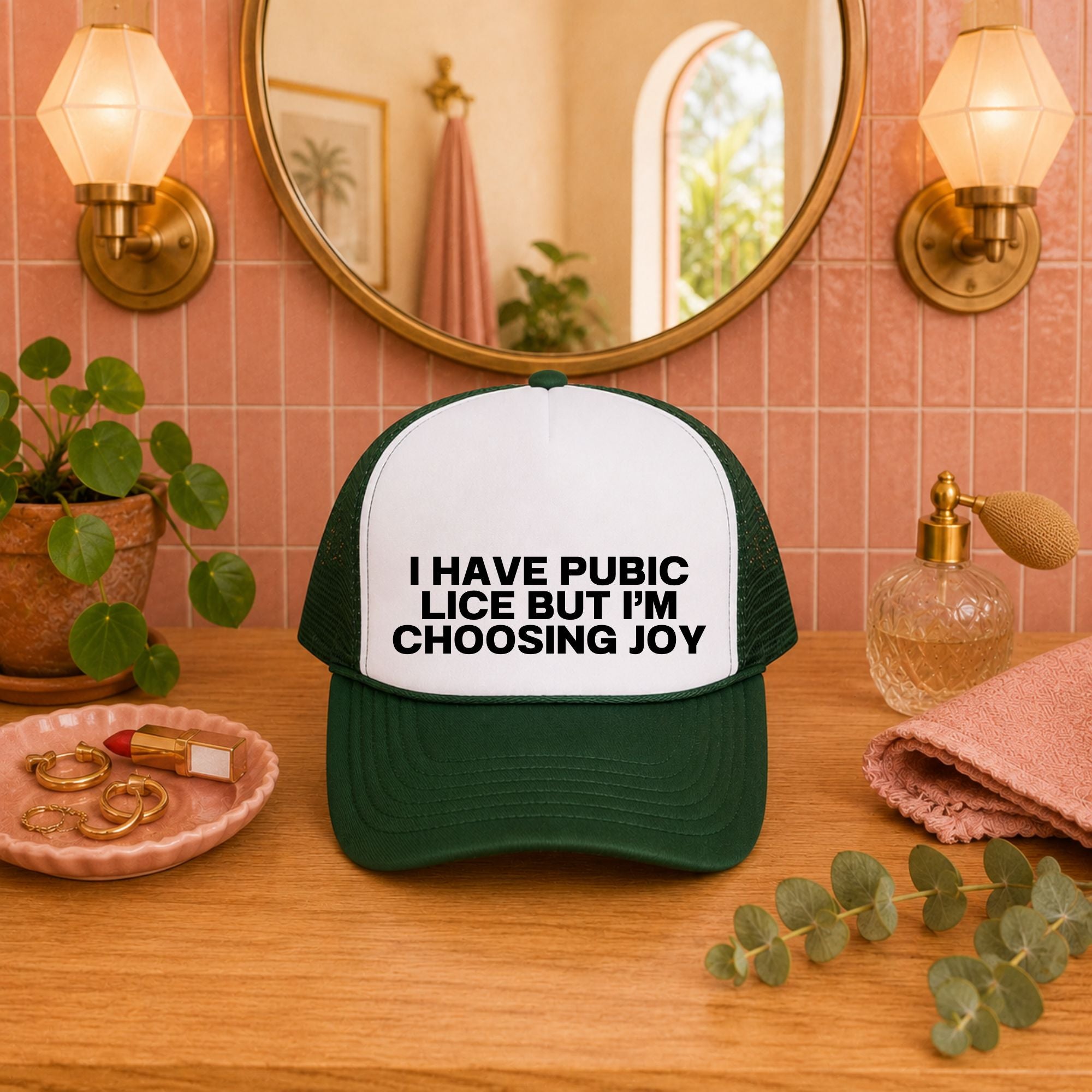 Funny Inappropriate Trucker Hat — Pubic Lice Otto Hat Gift for Her