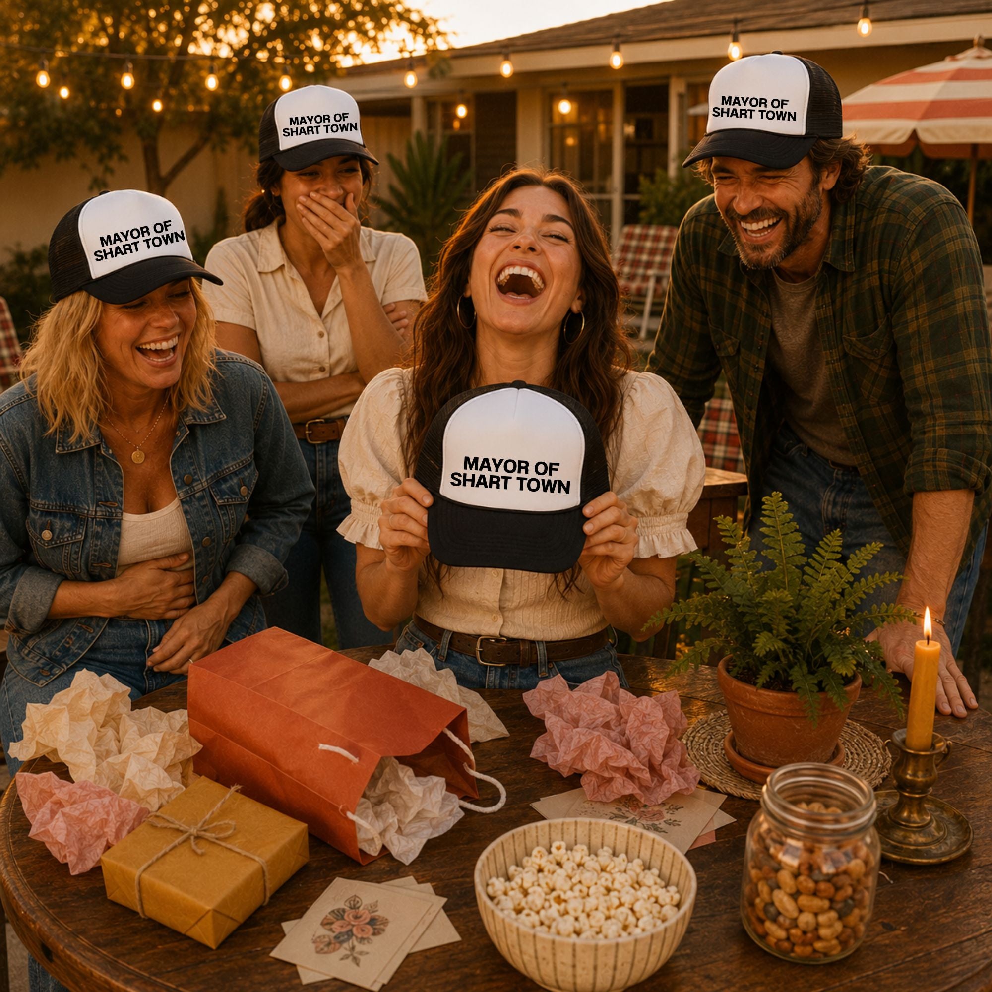 Funny Trucker Hat — Mayor of Shart Town Otto Hat Gift for Her