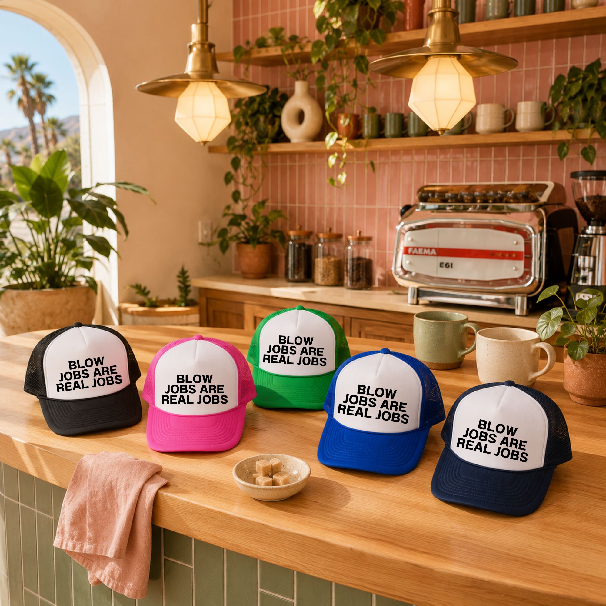 Funny Trucker Hat — BJs Are Real Jobs Otto Hat Gift for Her