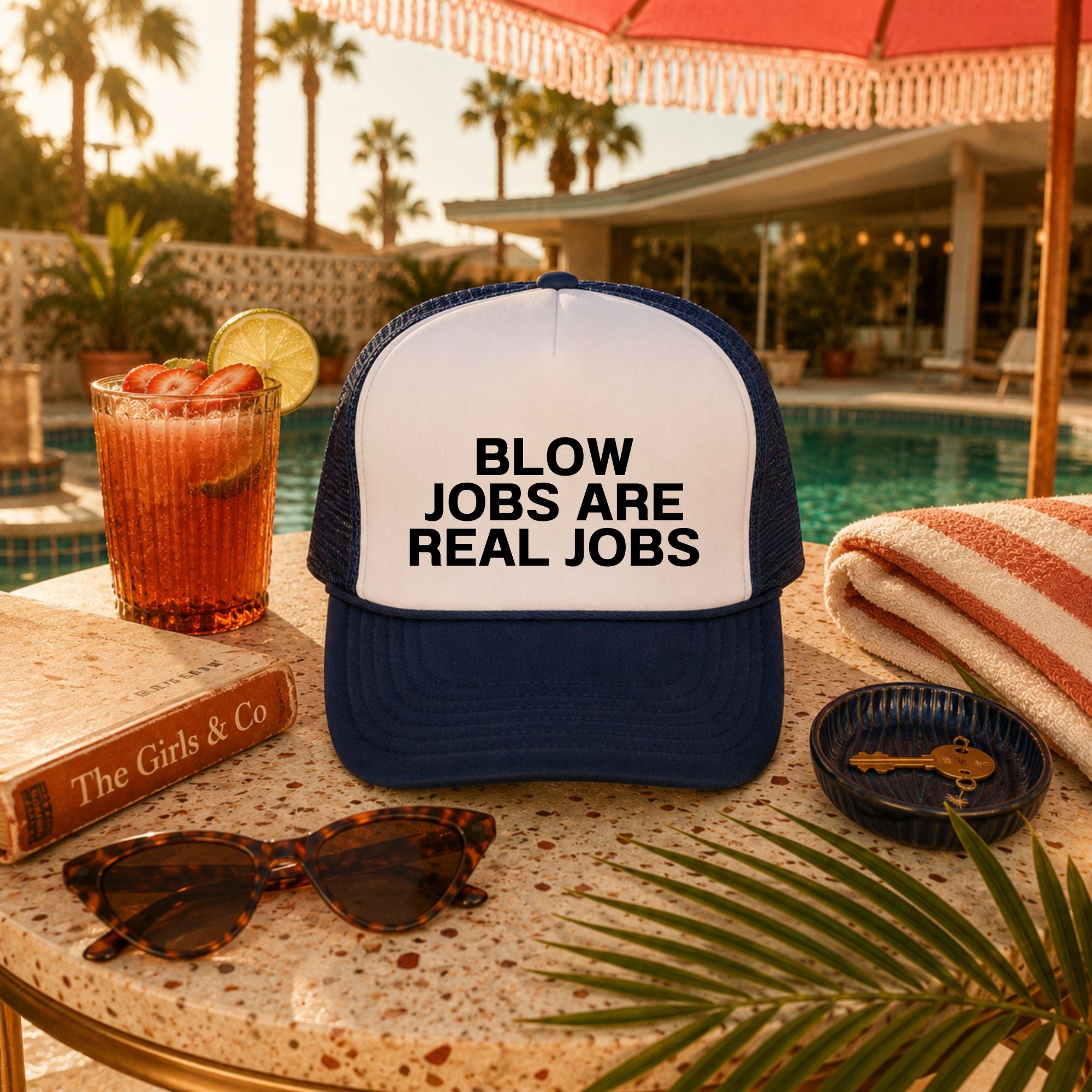 Funny Trucker Hat — BJs Are Real Jobs Otto Hat Gift for Her