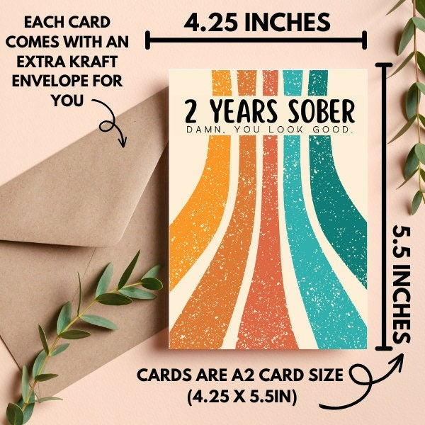 2 Years Sober Card