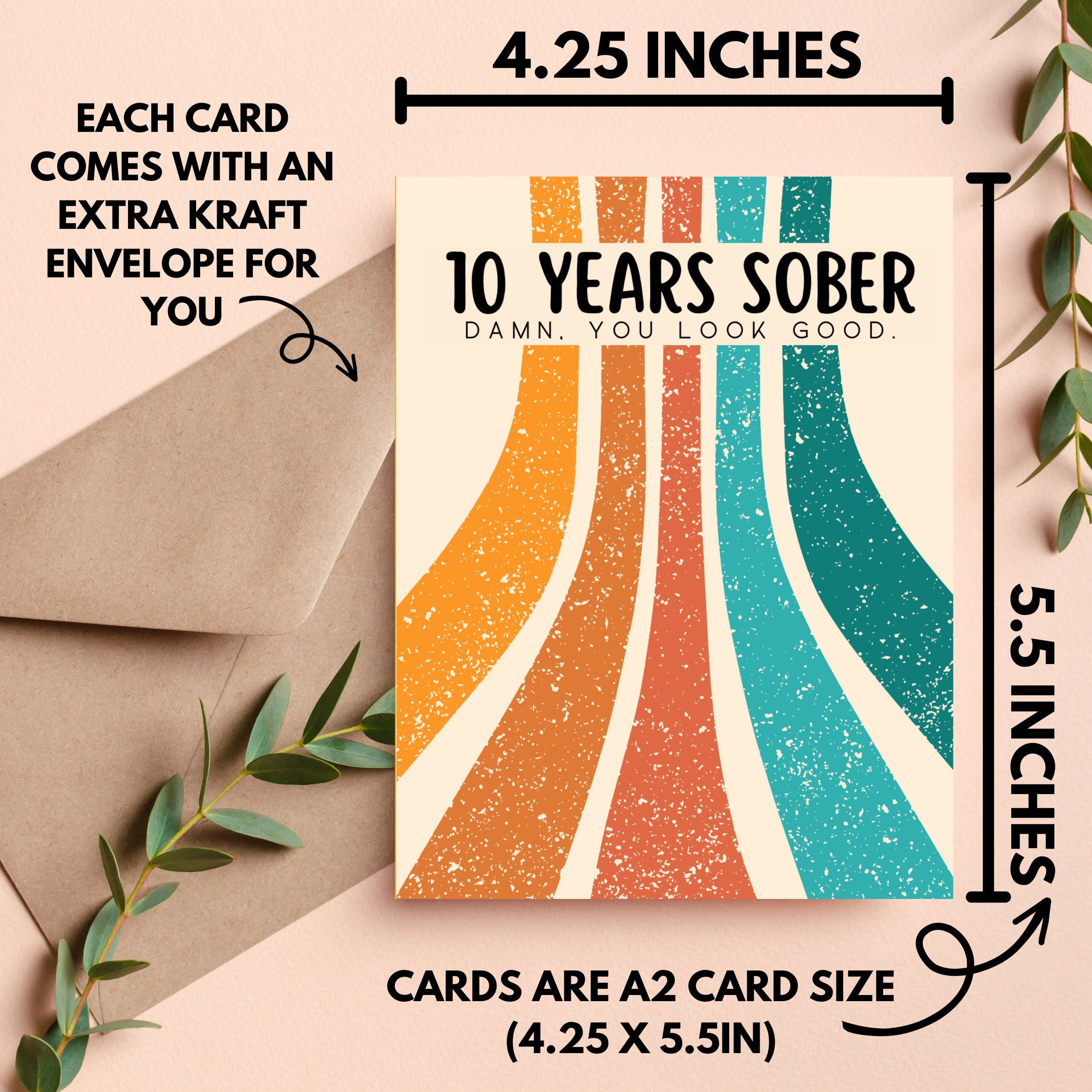 10 Years Sober Card