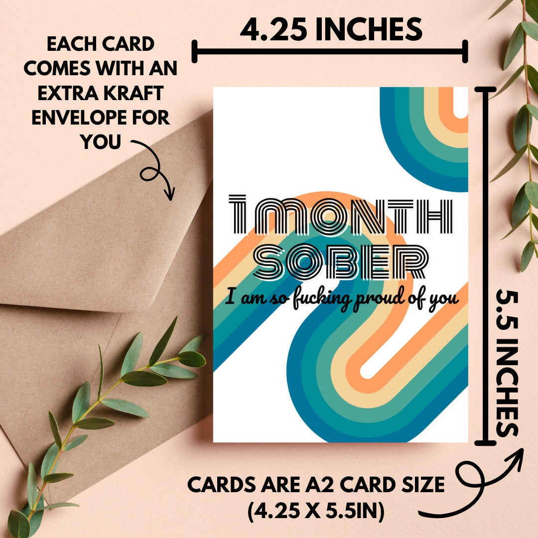 1 Month Sober Card