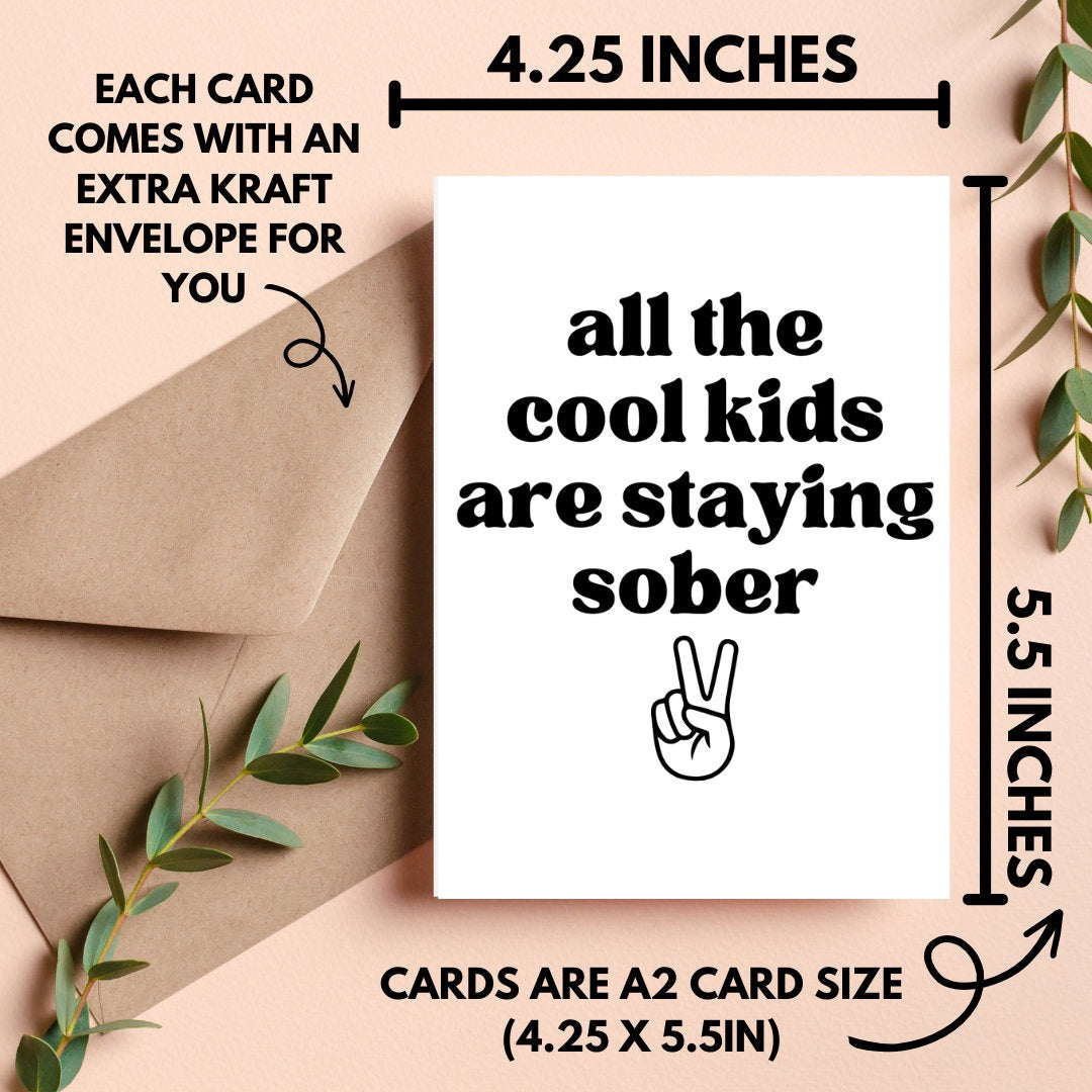 Cool Kids Sober Card