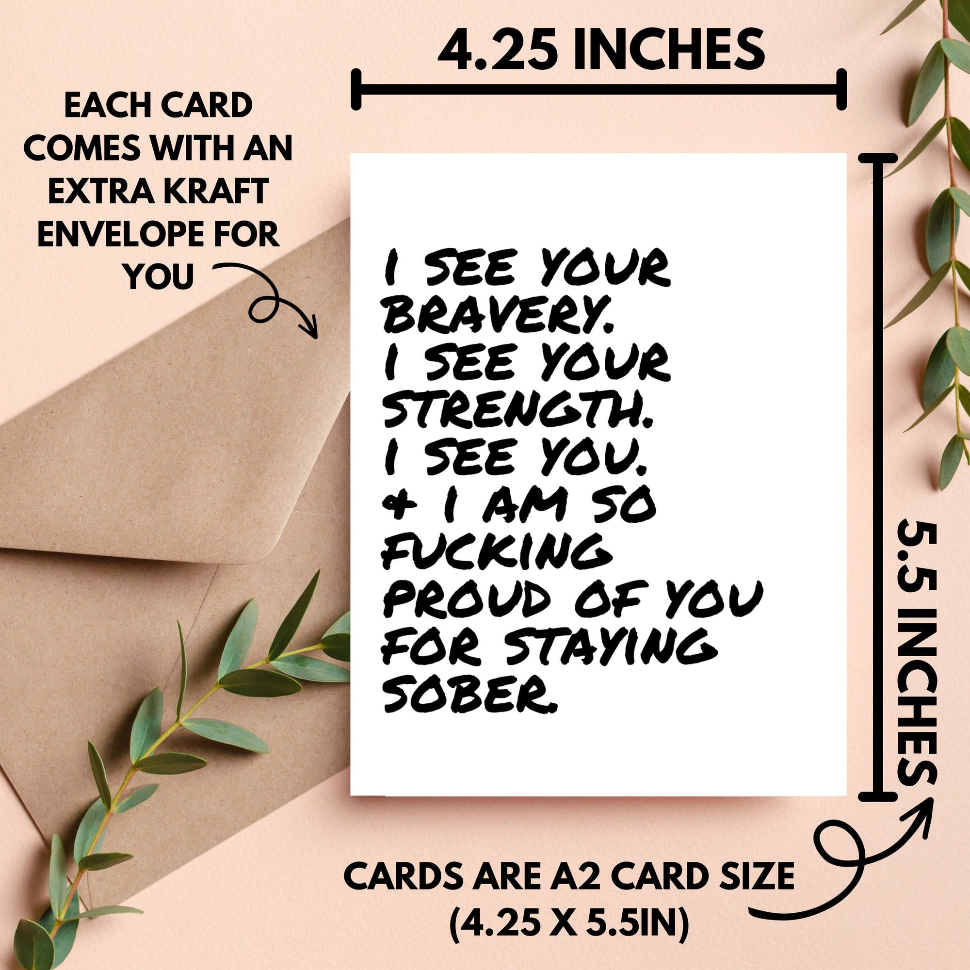 I See Your Strength Sobriety Card