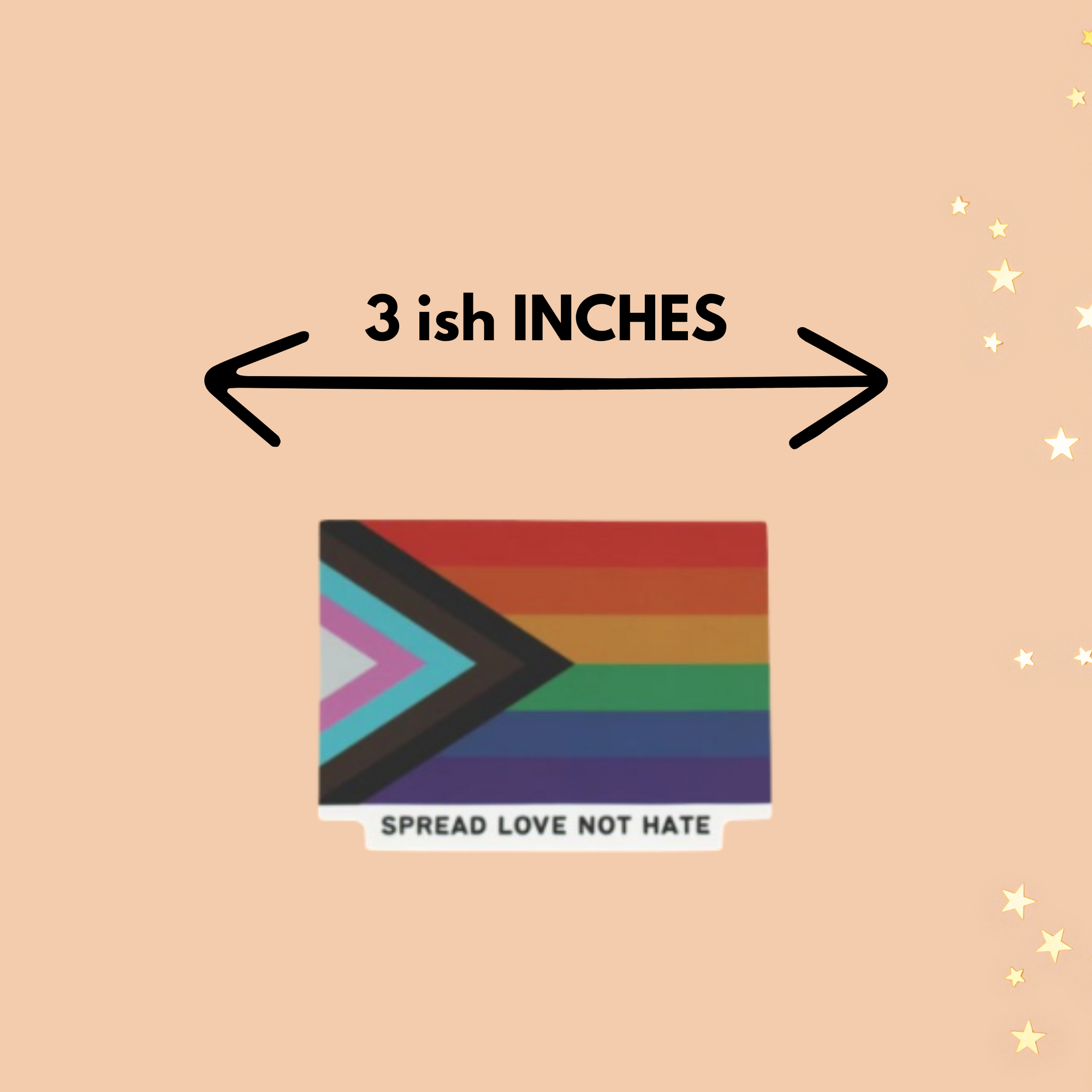 Spread Love Not Hate Progress Flag Sticker