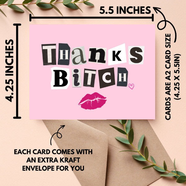 Thanks Bitch Card