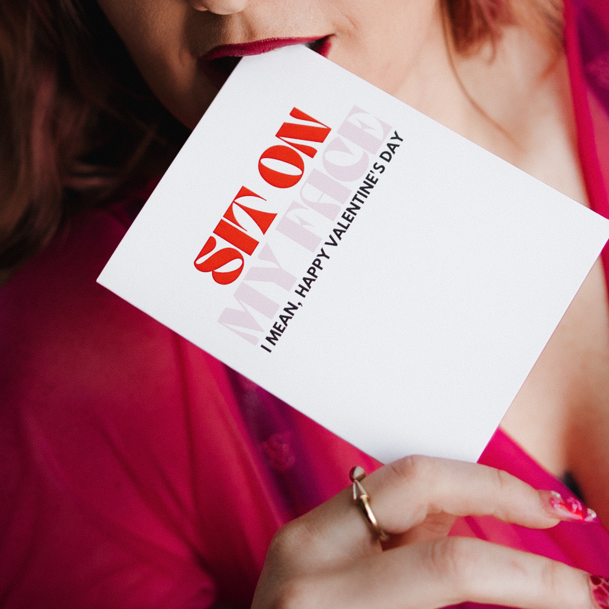 Sit on My Face Valentine's Day Card