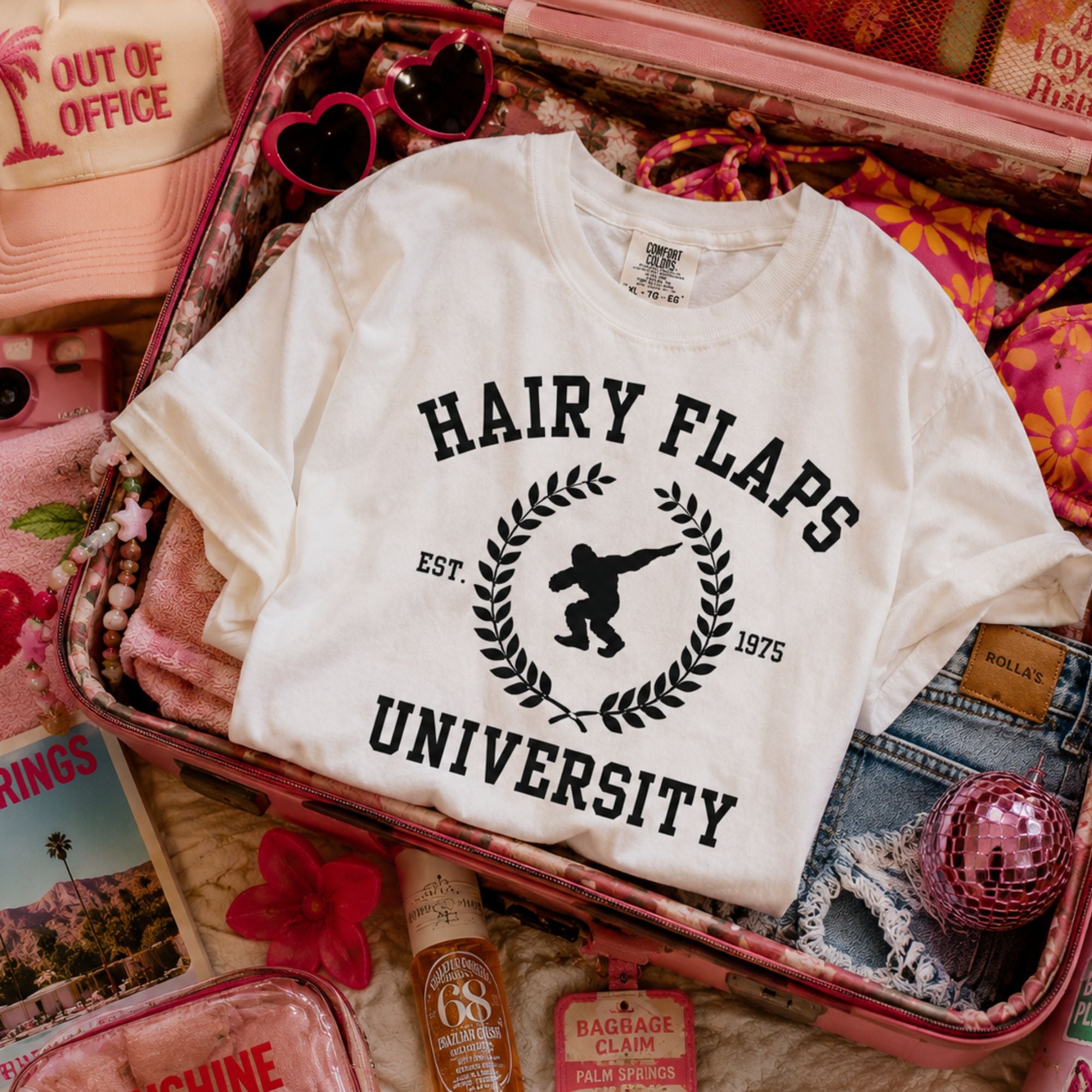 Funny Adult T-Shirt — Hairy Flaps University Comfort Colors Tee