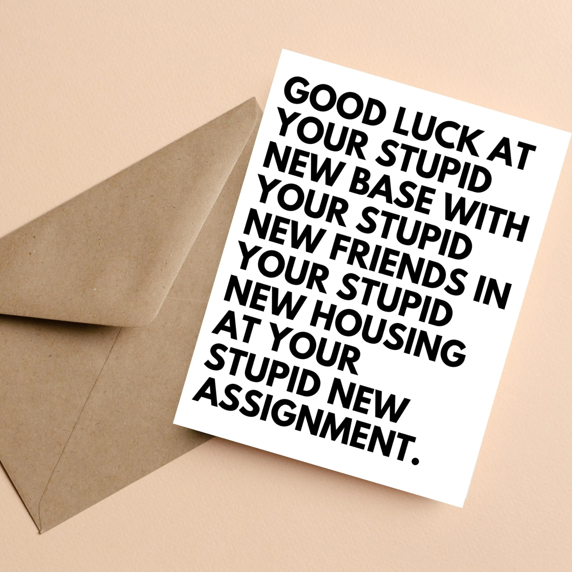 Military Goodbye Farewell Card