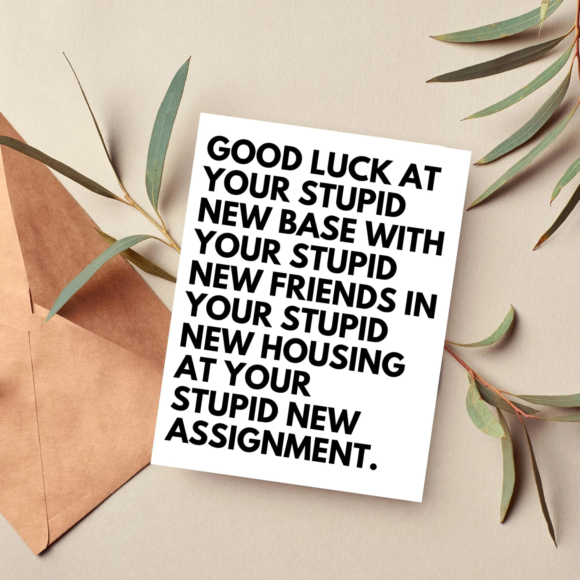 Military Goodbye Farewell Card