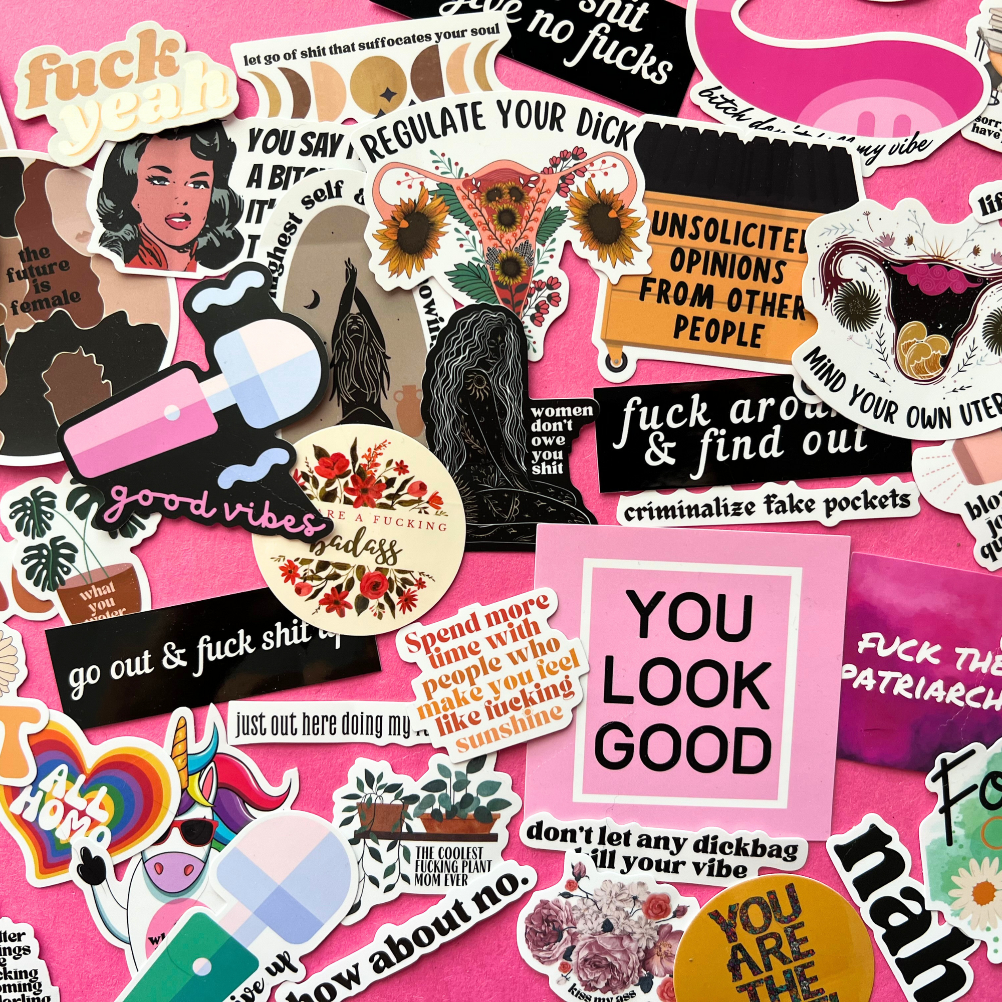 Snarky Feminist + Sweary Affirmation Sticker Pack