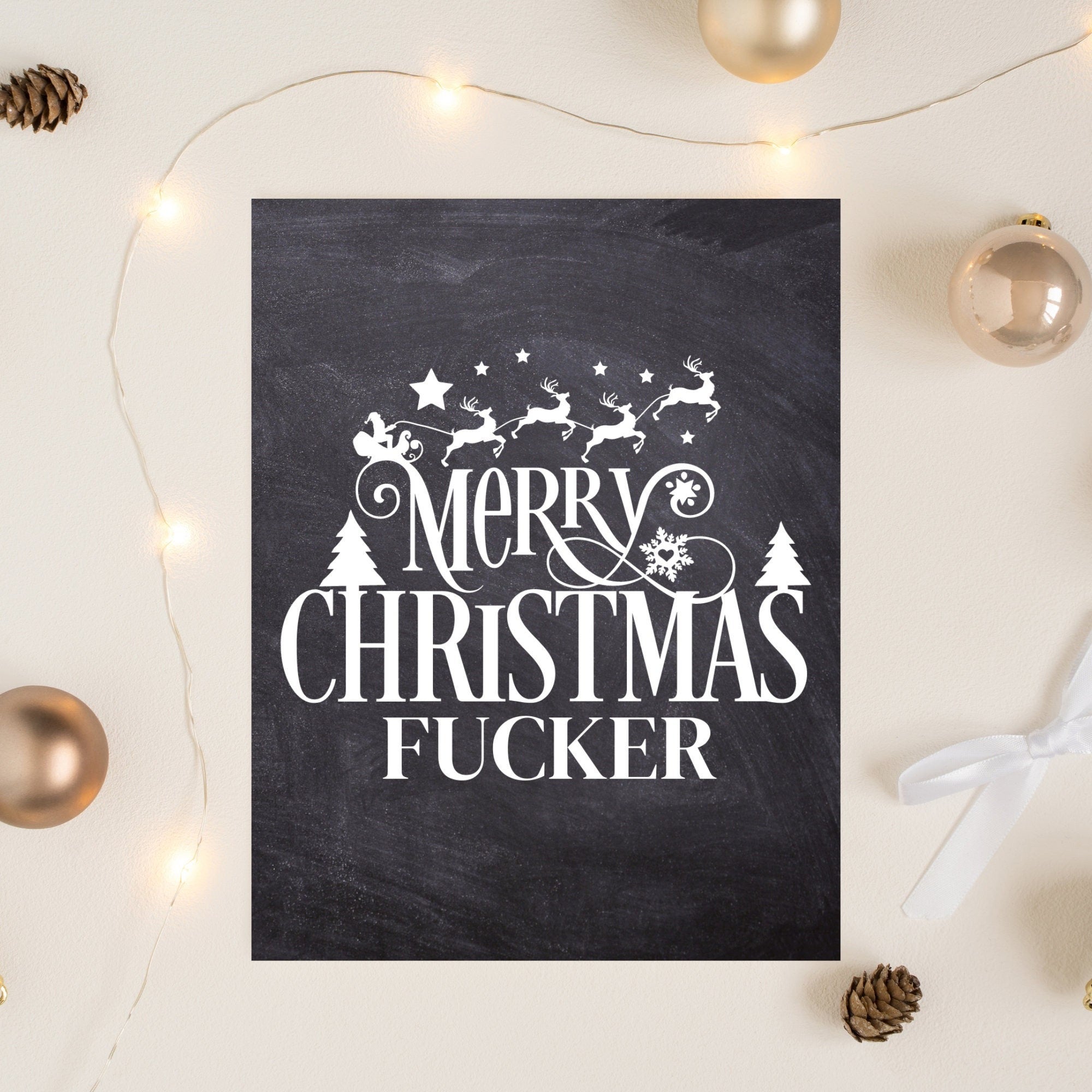 Merry Christmas Fucker Card