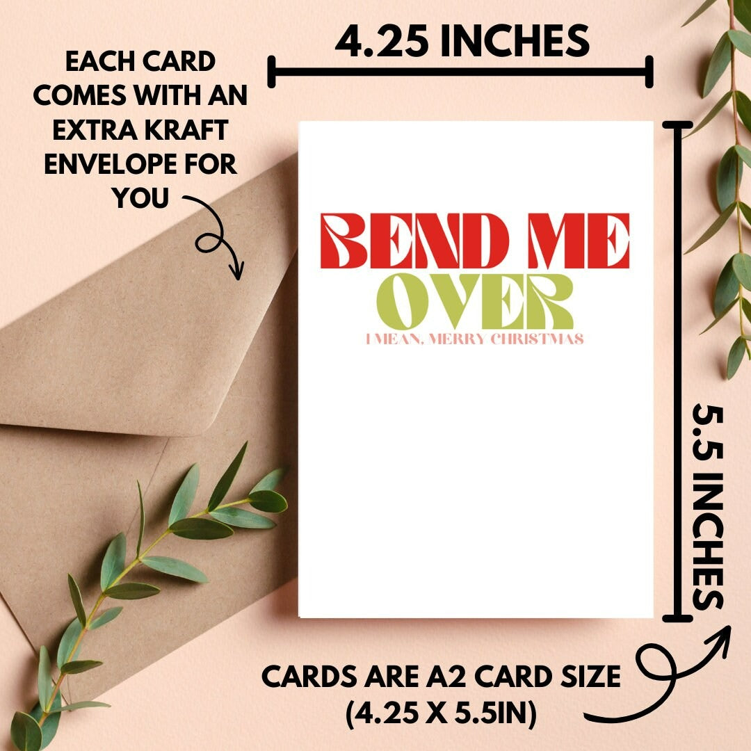 Bend Me Over Christmas Card