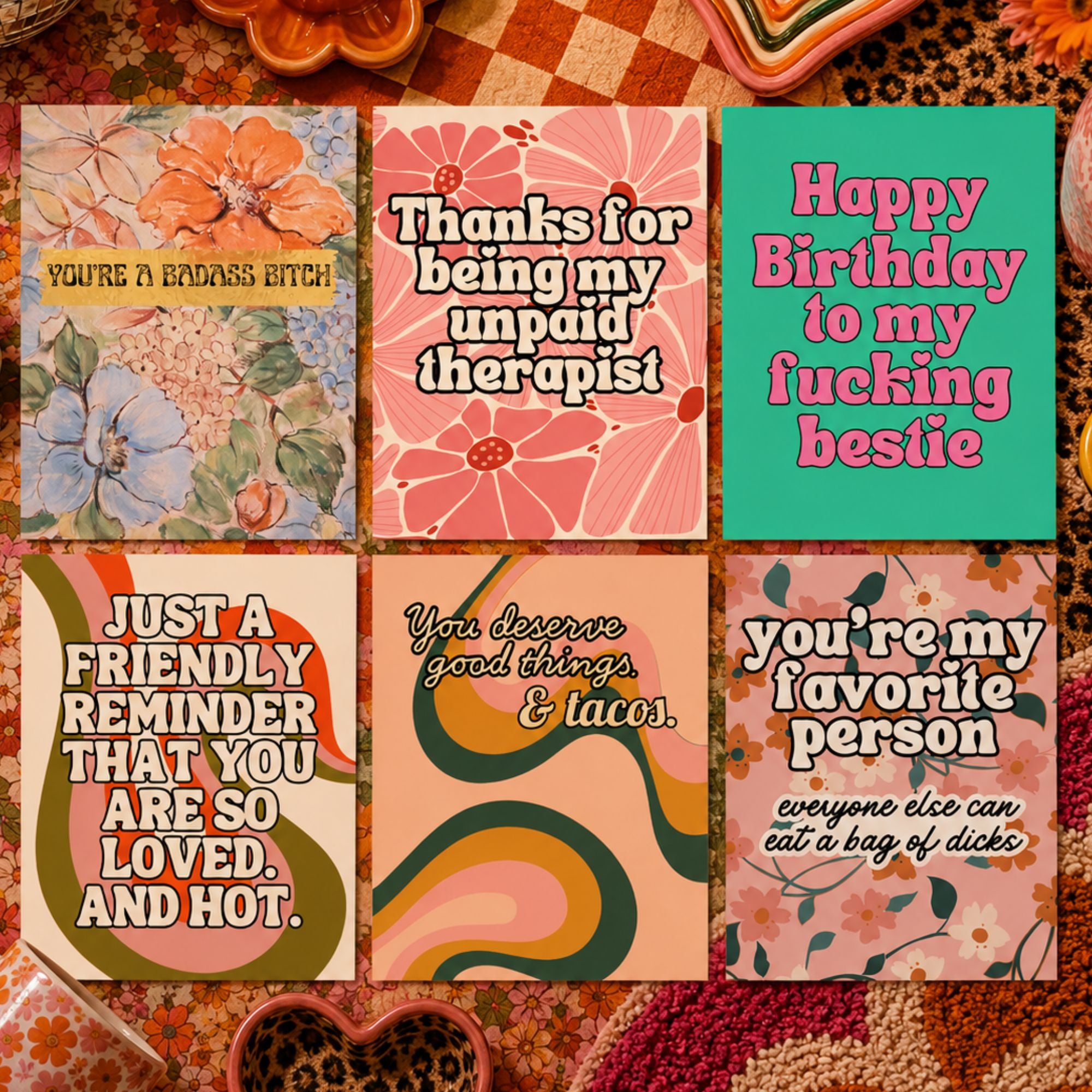 The Bestie Bundle, 6 Best Friend Occasion Set, Birthday Thank You Gift