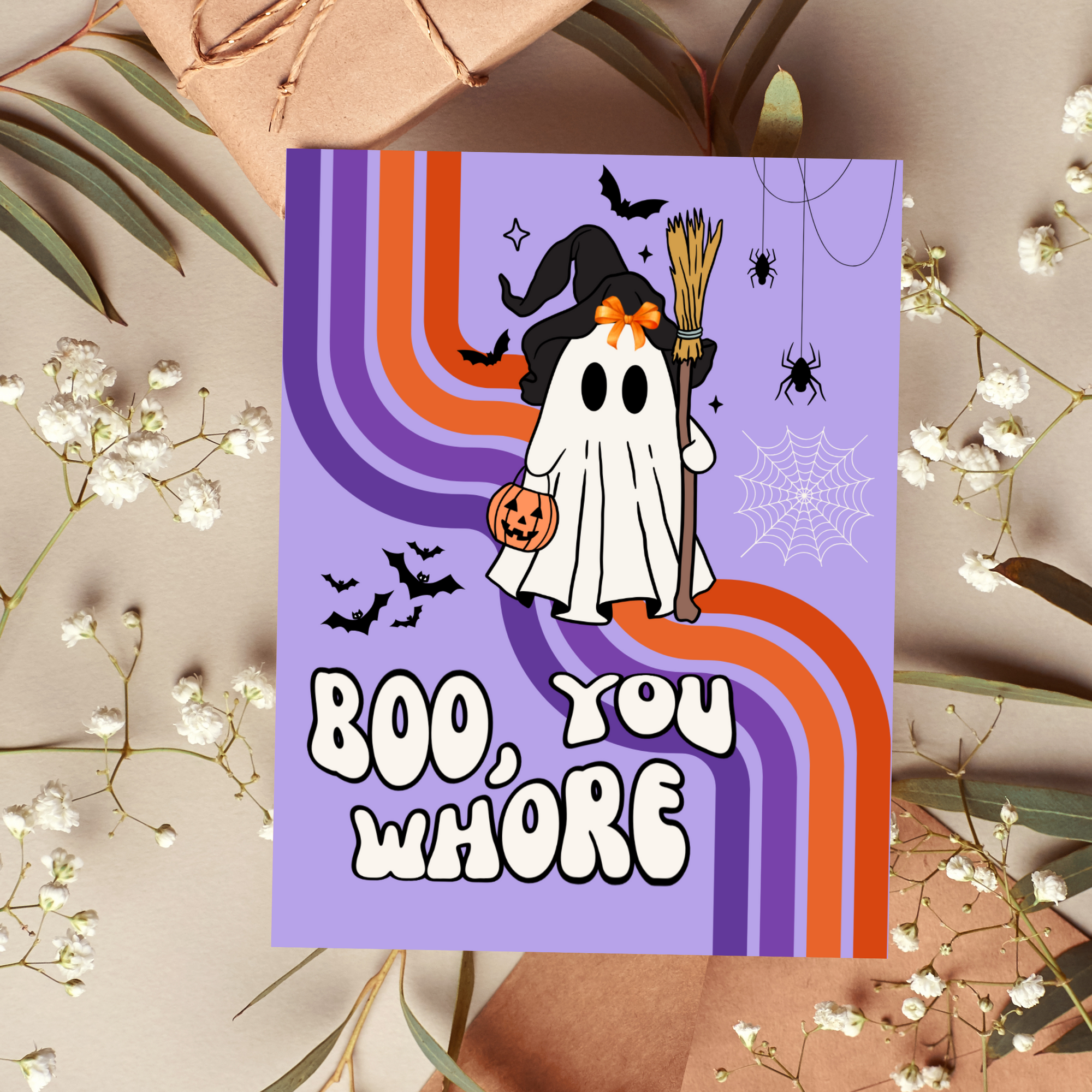 Boo You Whore Ween Card