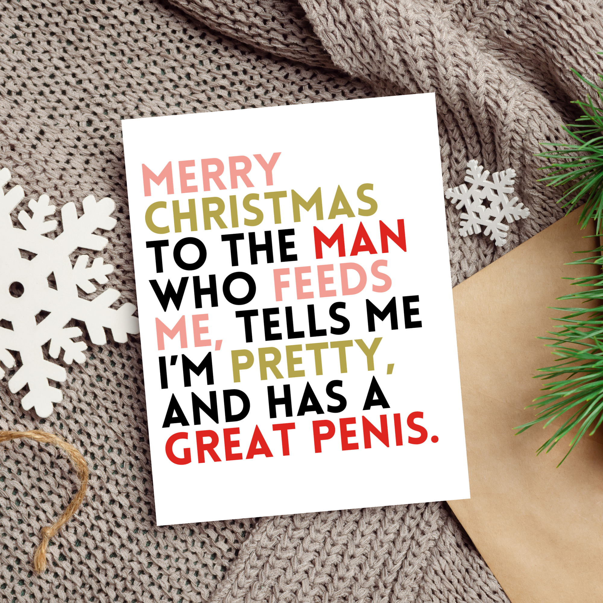 Merry Christmas to the Man Who Feeds Me Card