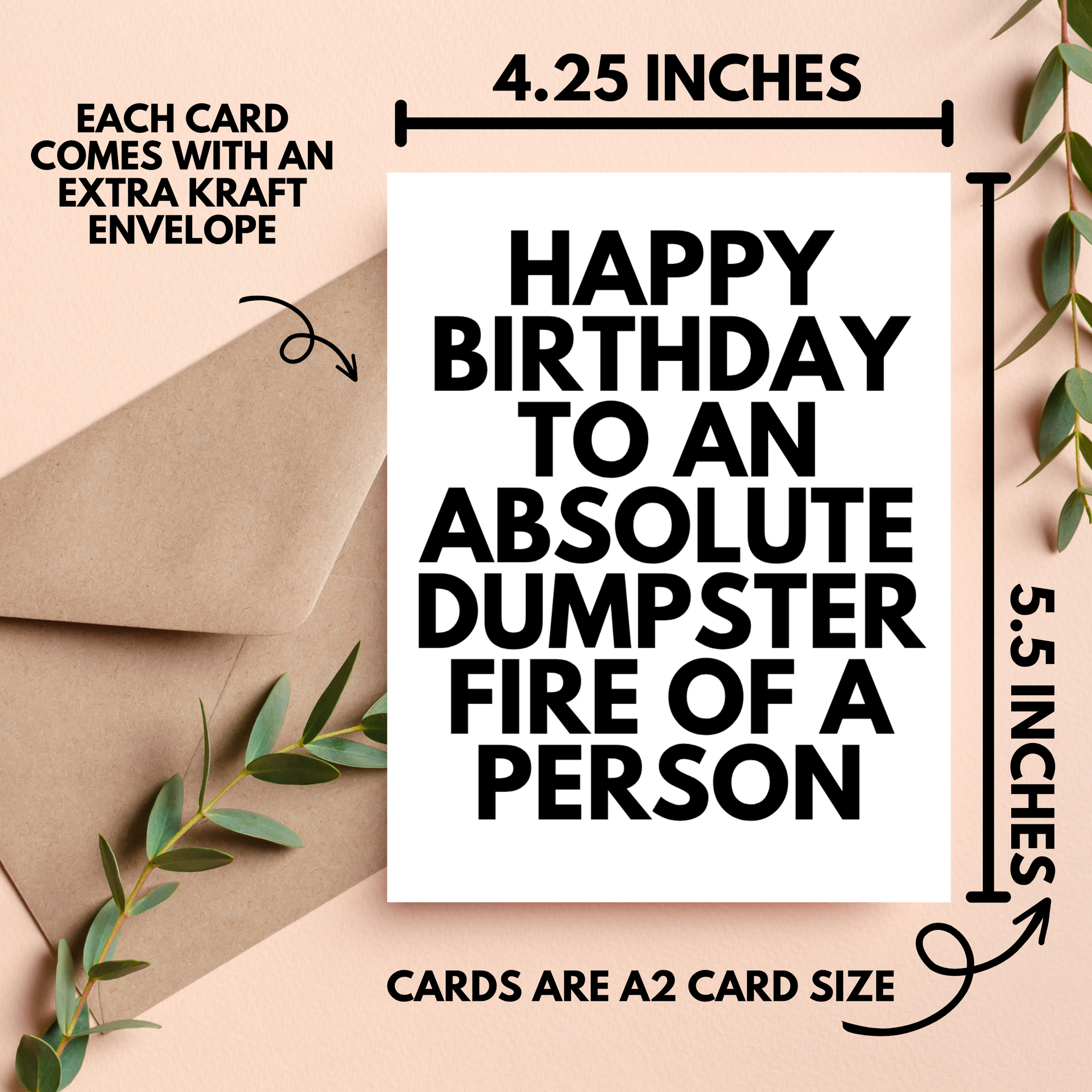 Happy Birthday to an Absolute Dumpster Fire Card