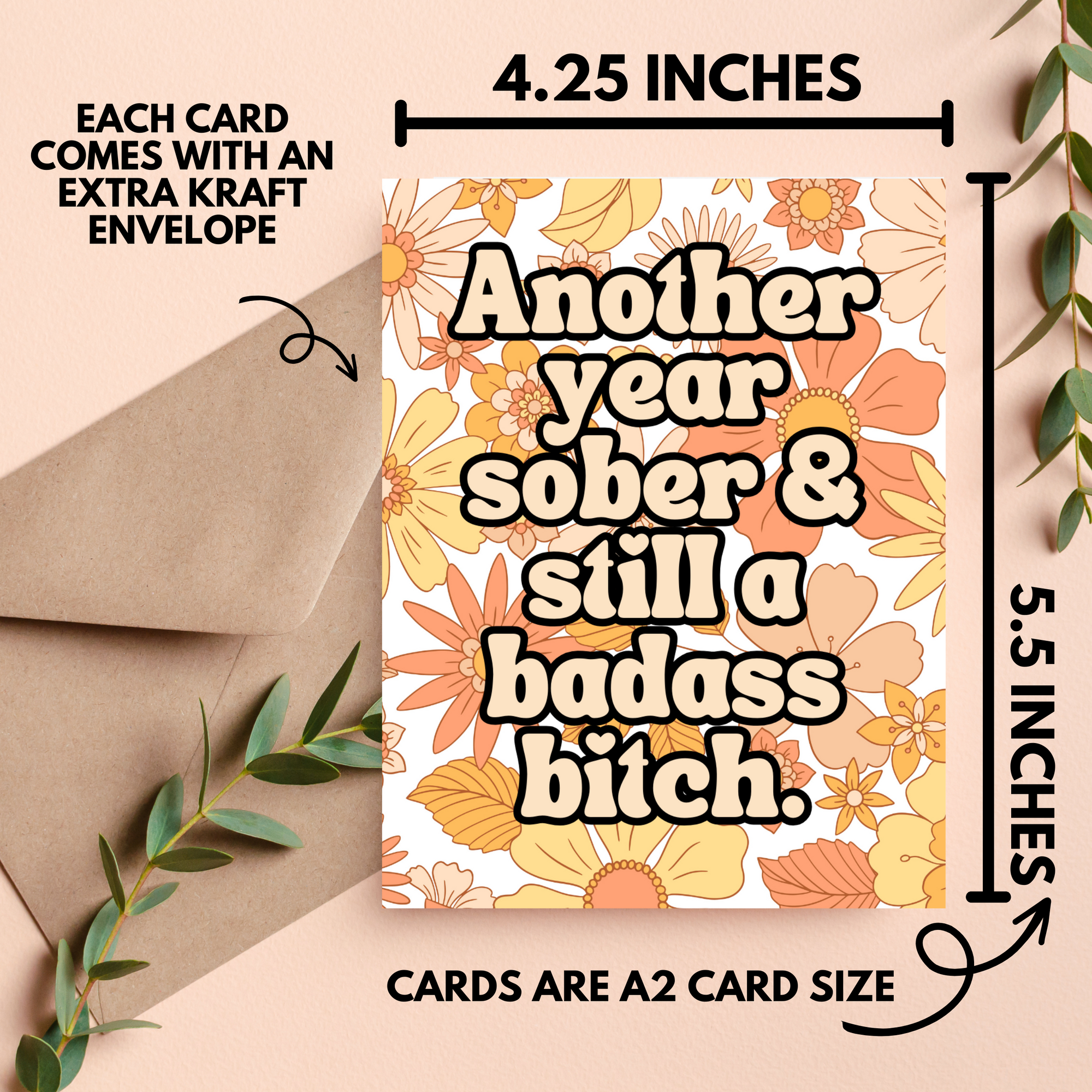 Badass Bitch Sober Card