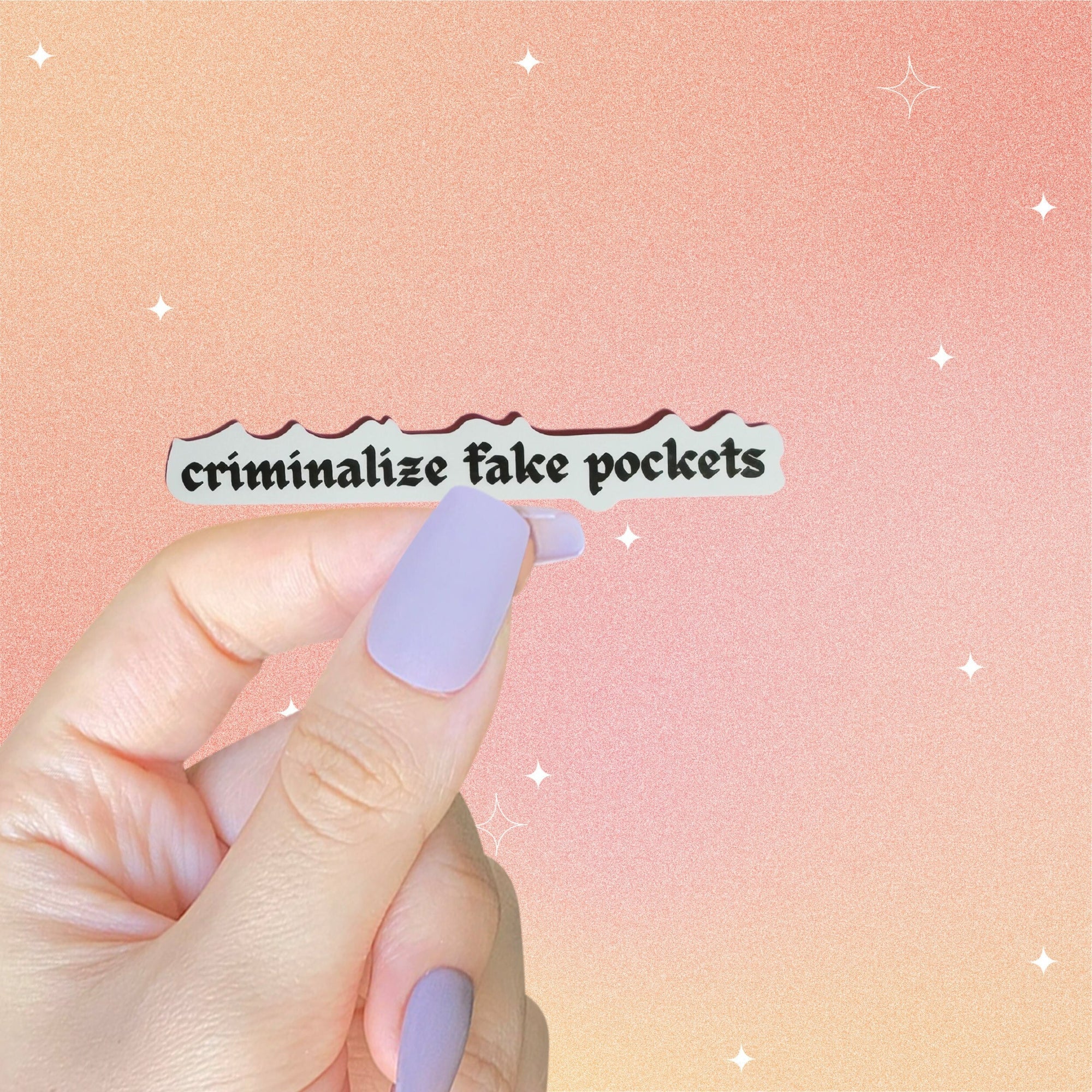 Criminalize Fake Pockets Sticker