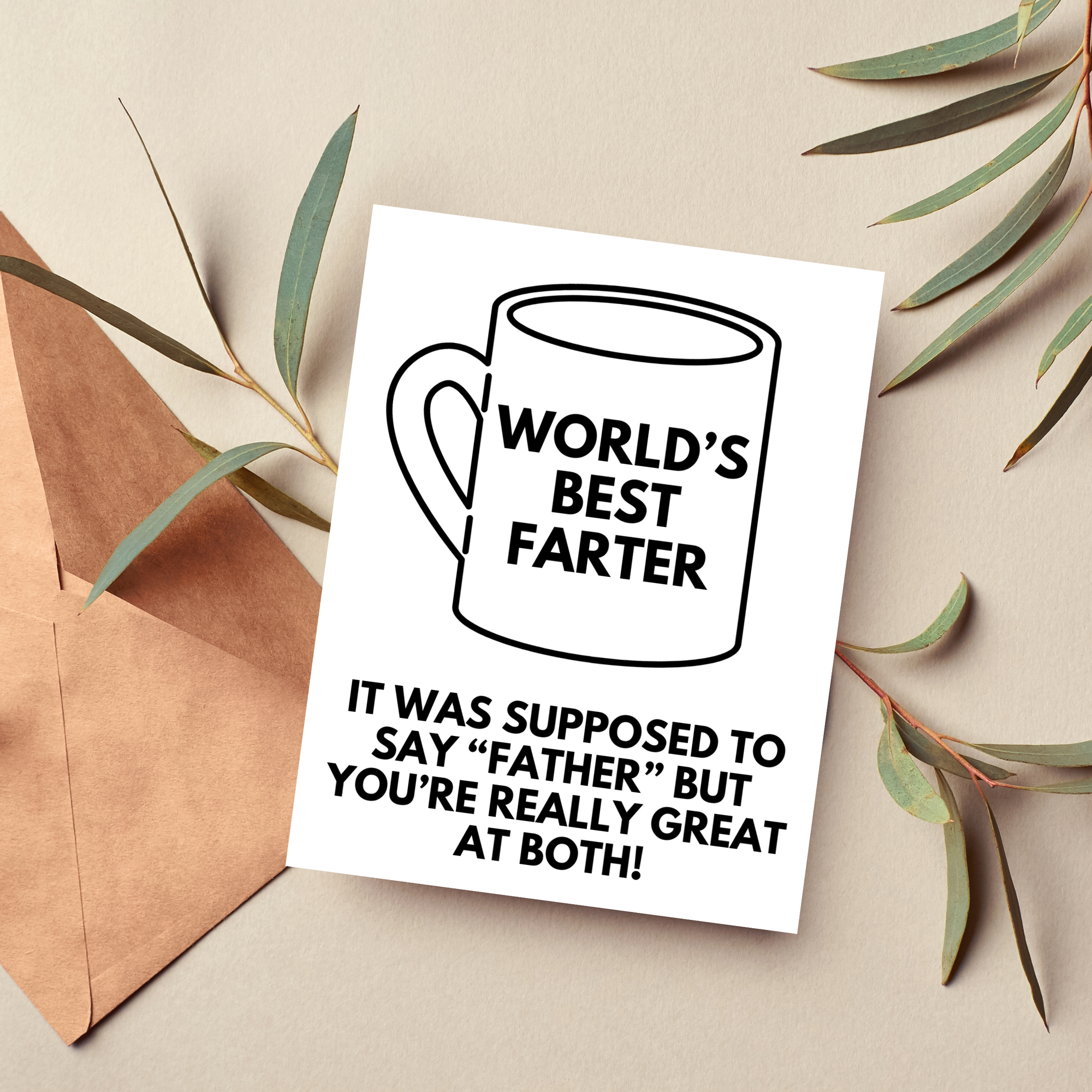 World's Best Farter Card for Dad