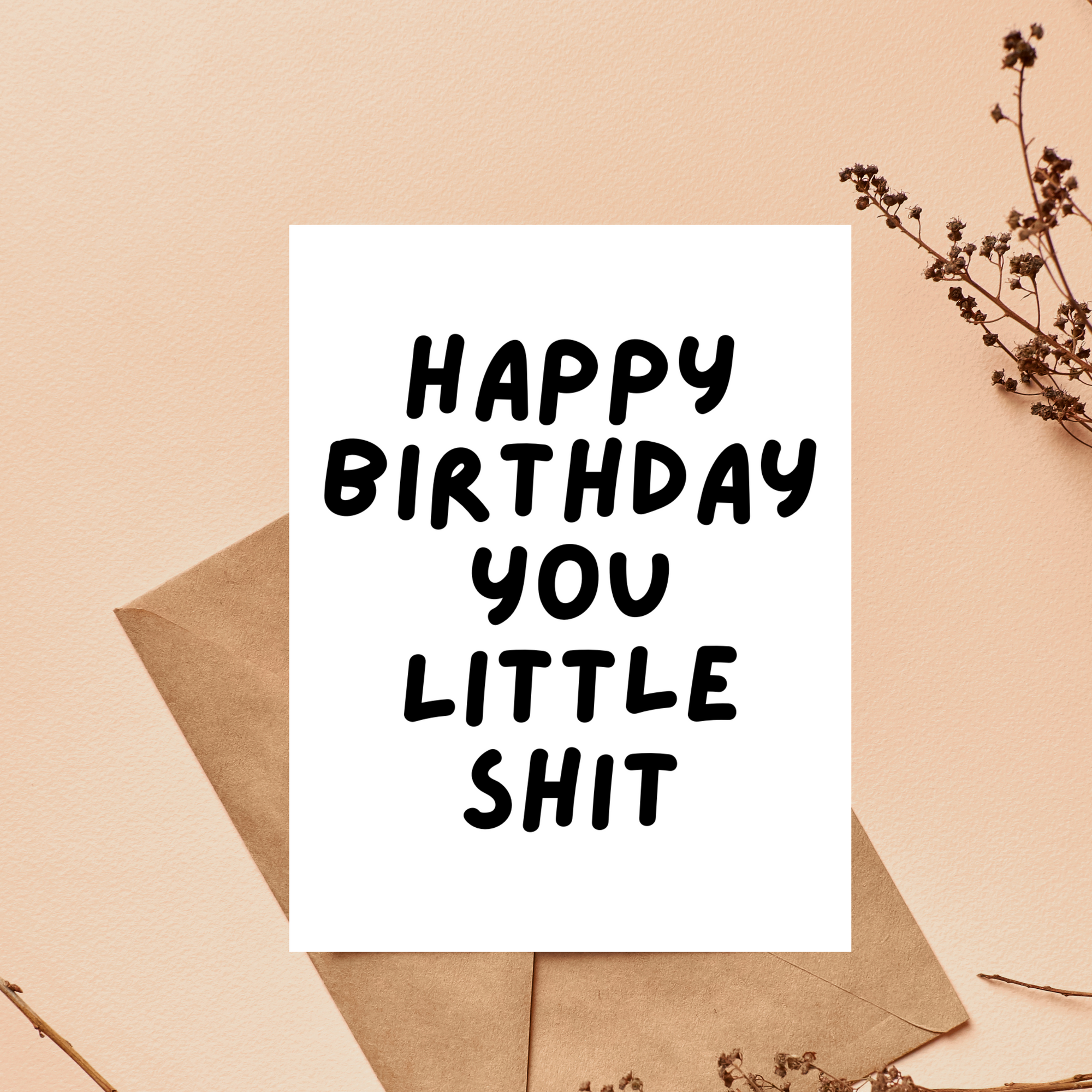 Happy Birthday You Little Shit Card