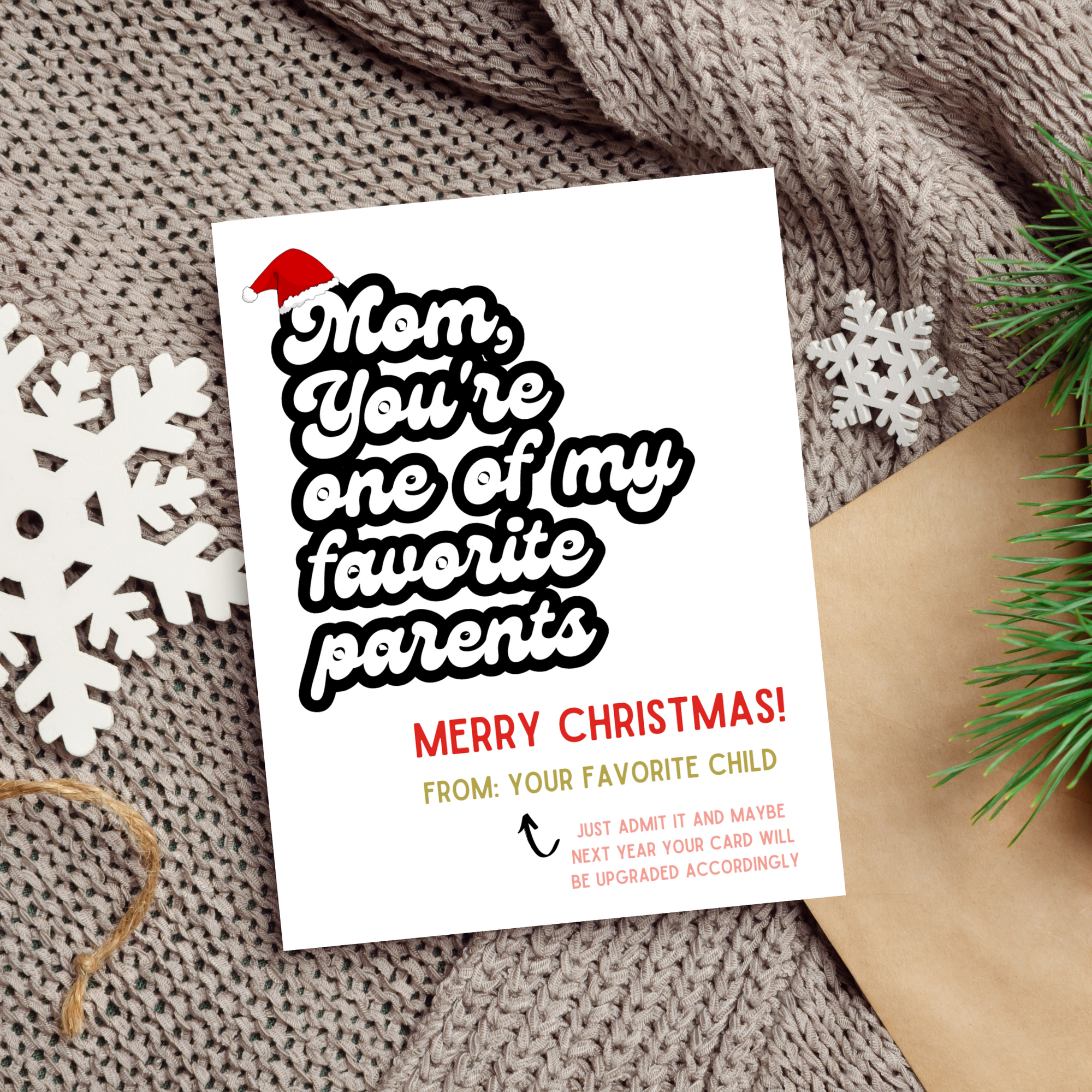 Christmas Card for Mom Funny