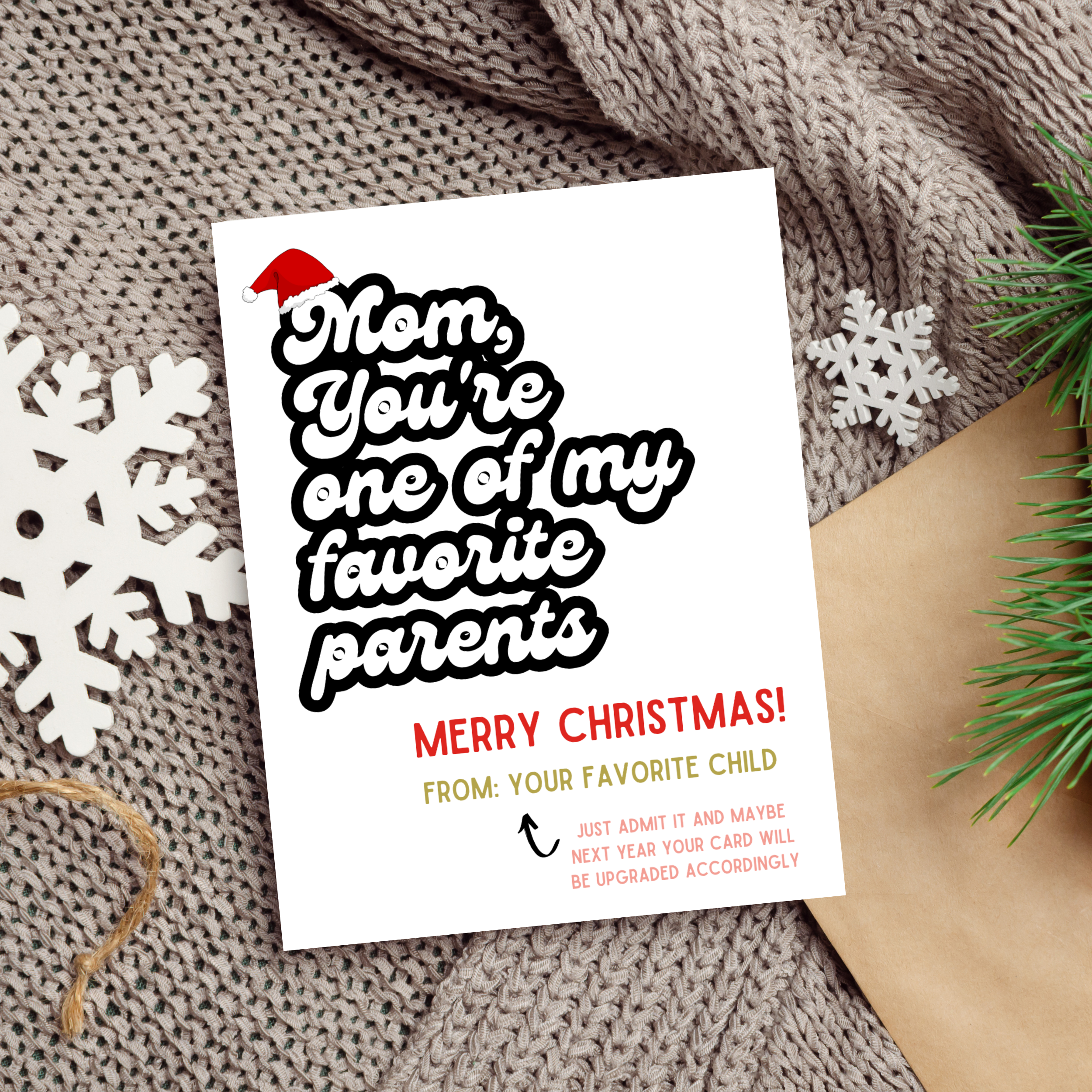Christmas Card for Mom Funny