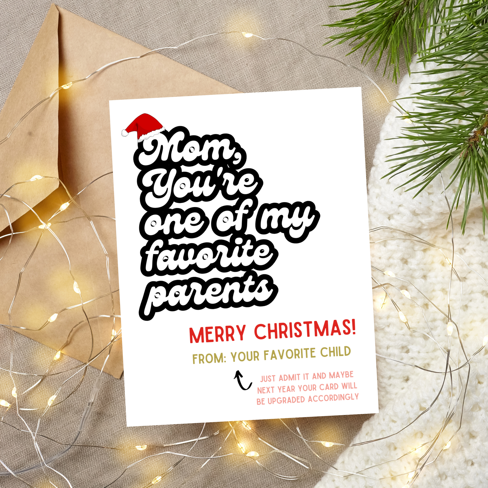 Christmas Card for Mom Funny