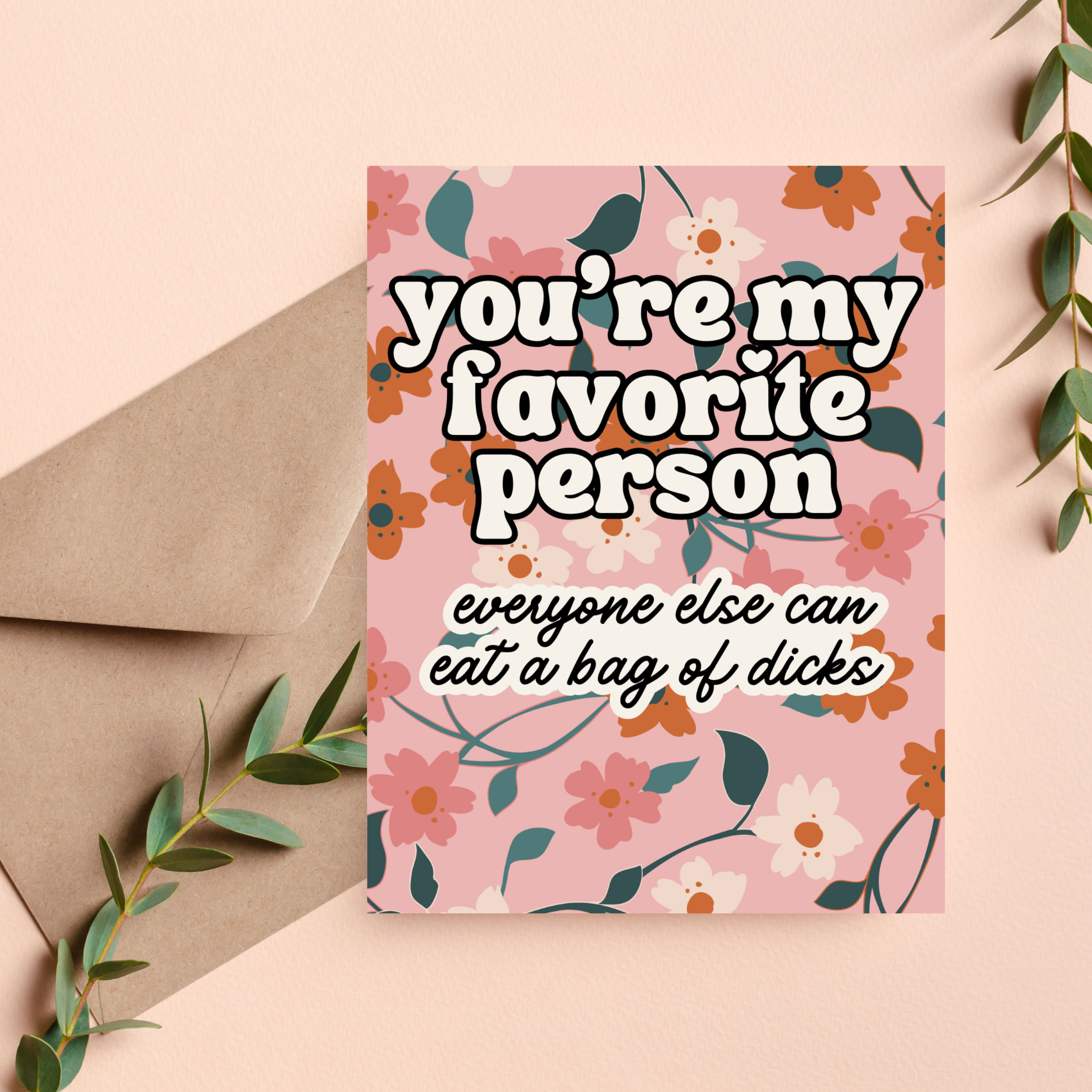 Bag of Dicks Card
