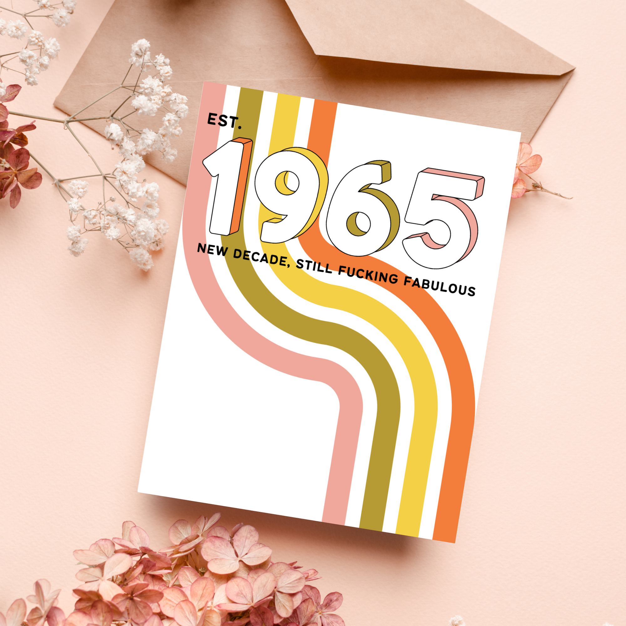 60th Birthday Card EST 1965