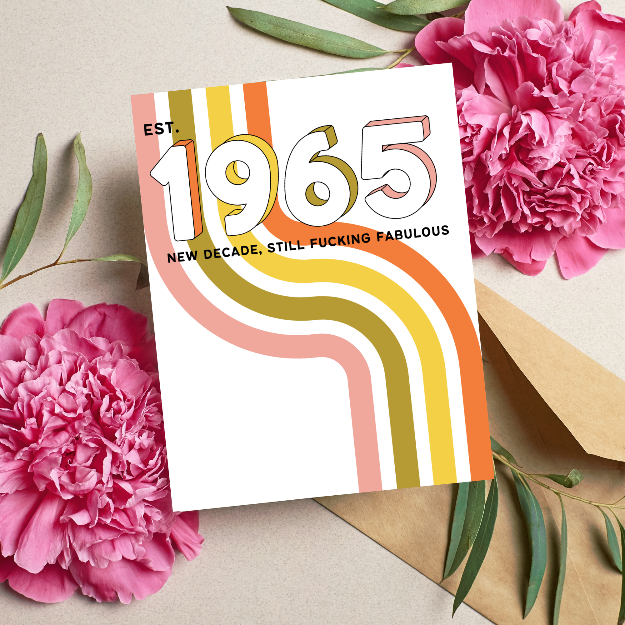 60th Birthday Card EST 1965