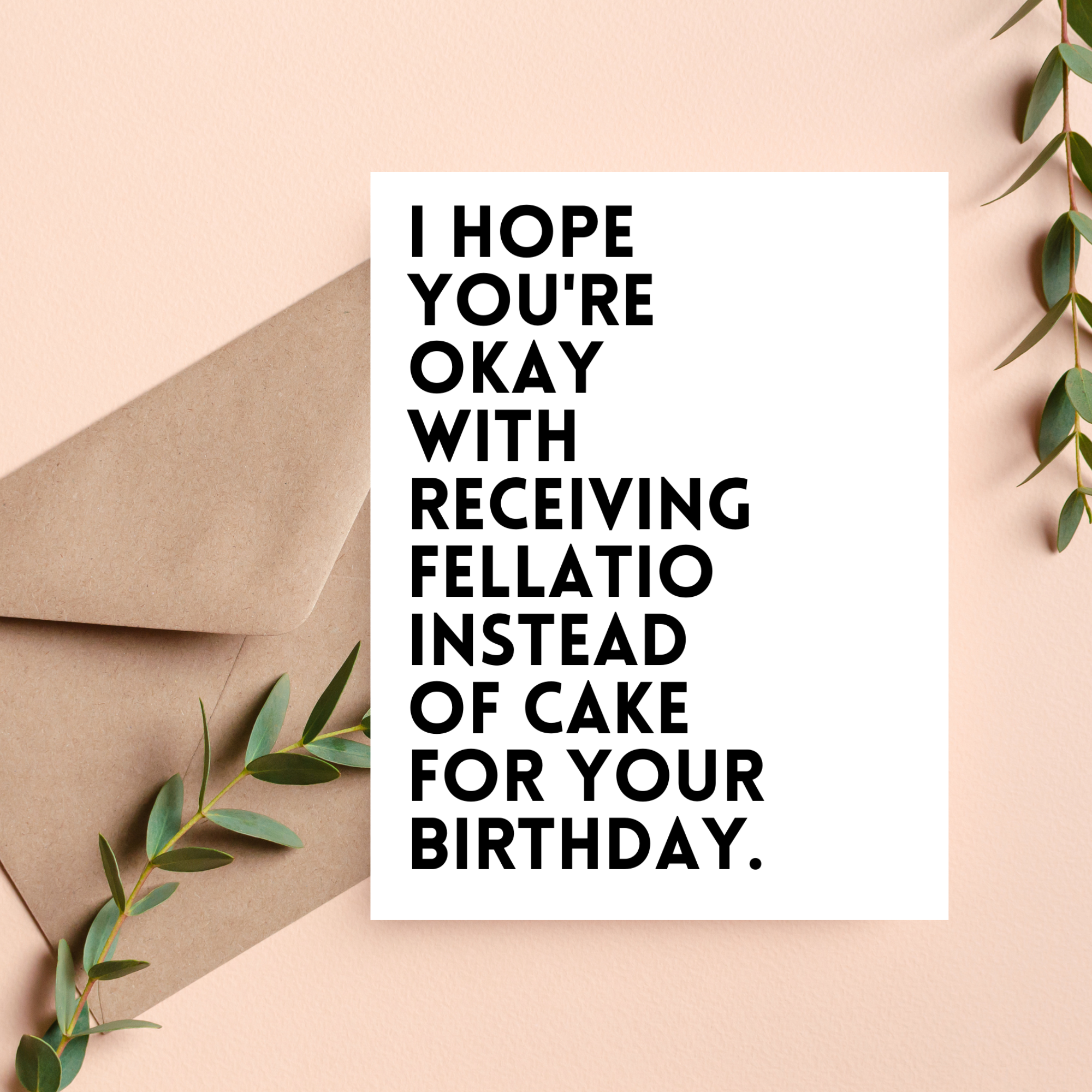 Fellatio Birthday Card