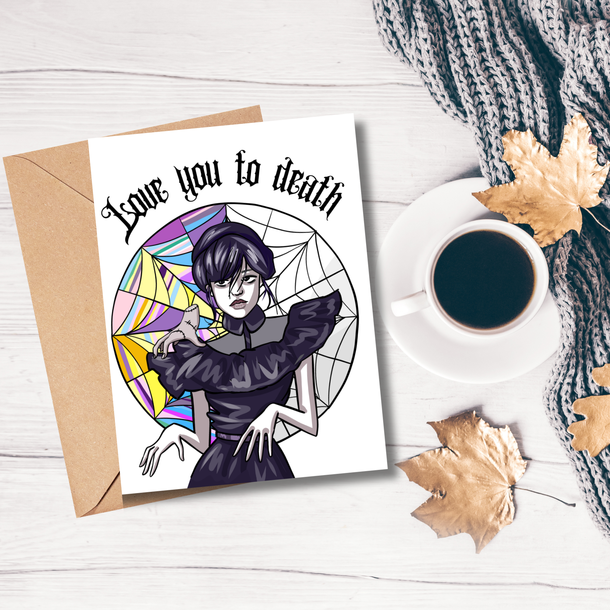 Love You to Death Wednesday Halloween Card