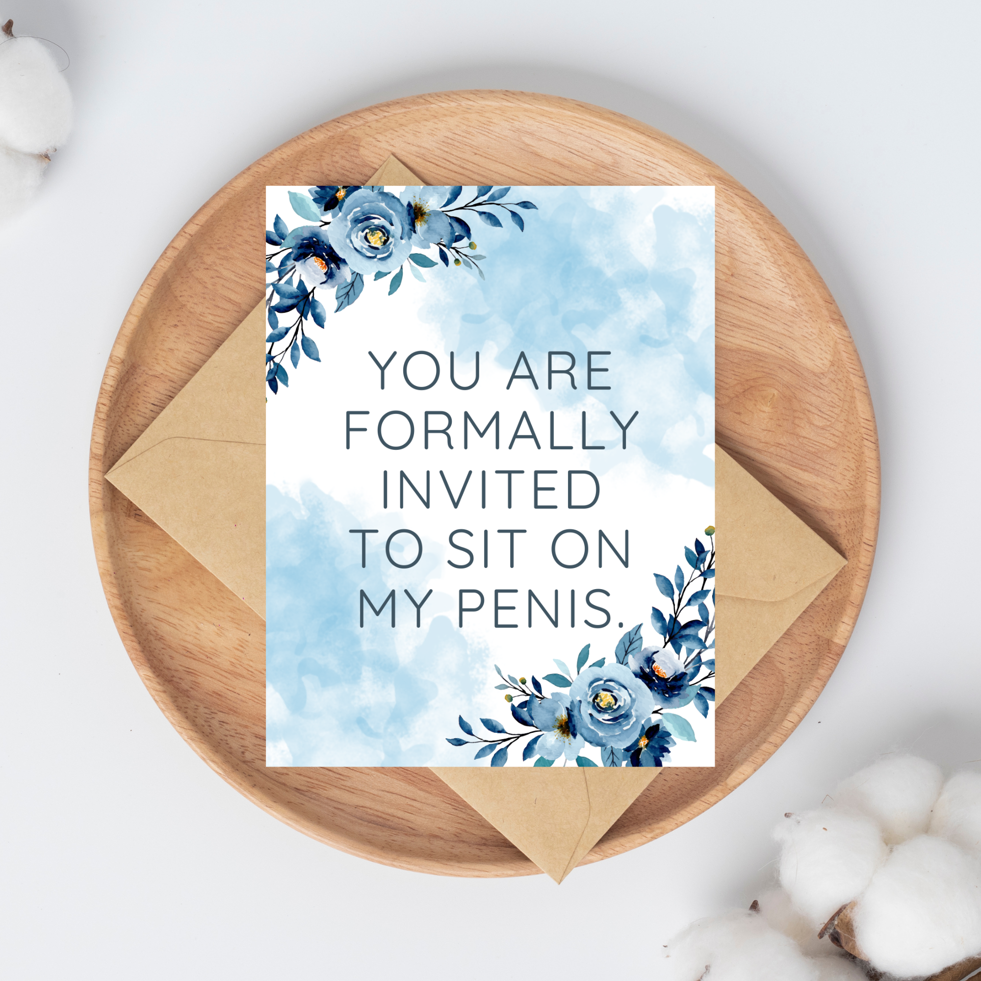 Formal Penis Invite Card