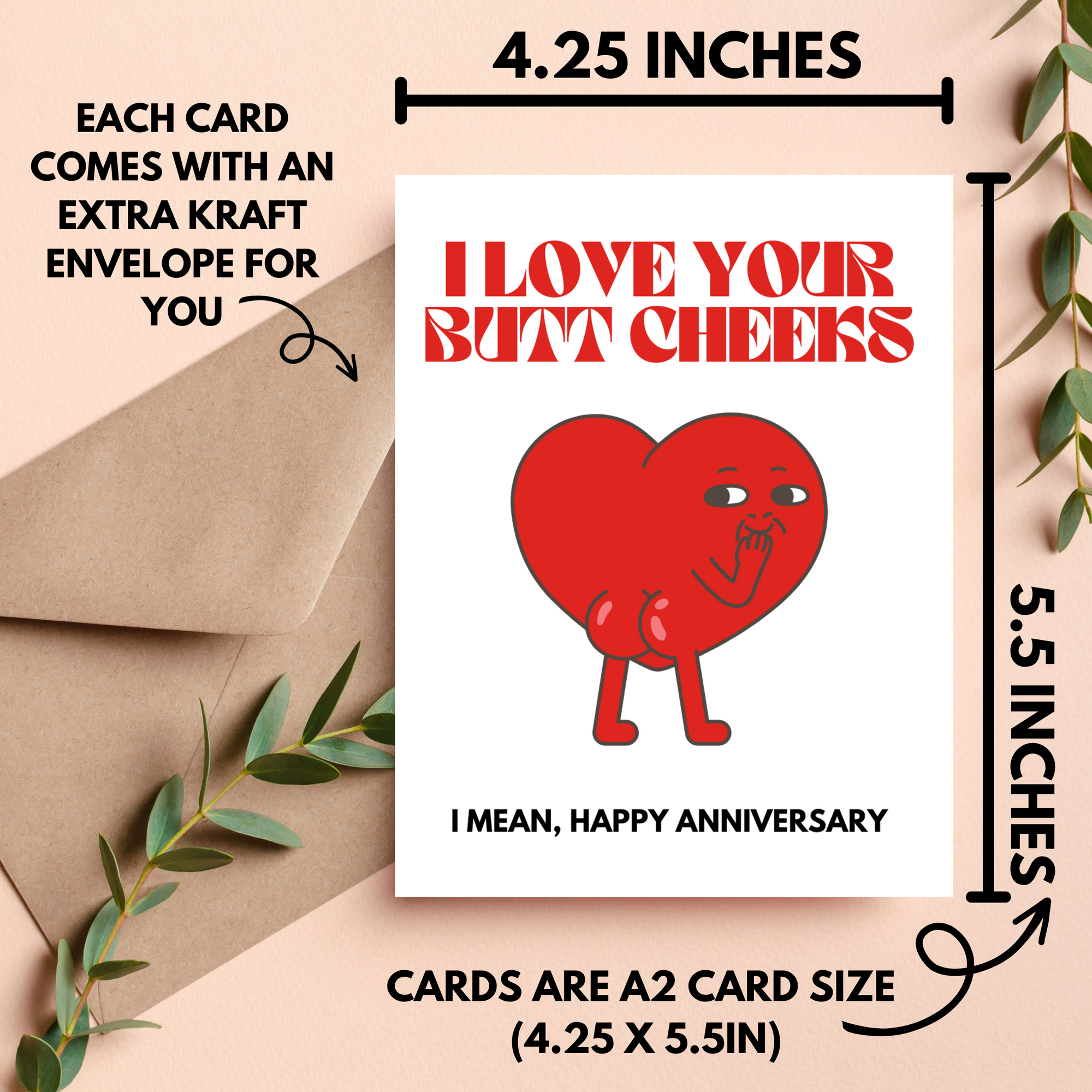 Butt Cheeks Anniversary Card