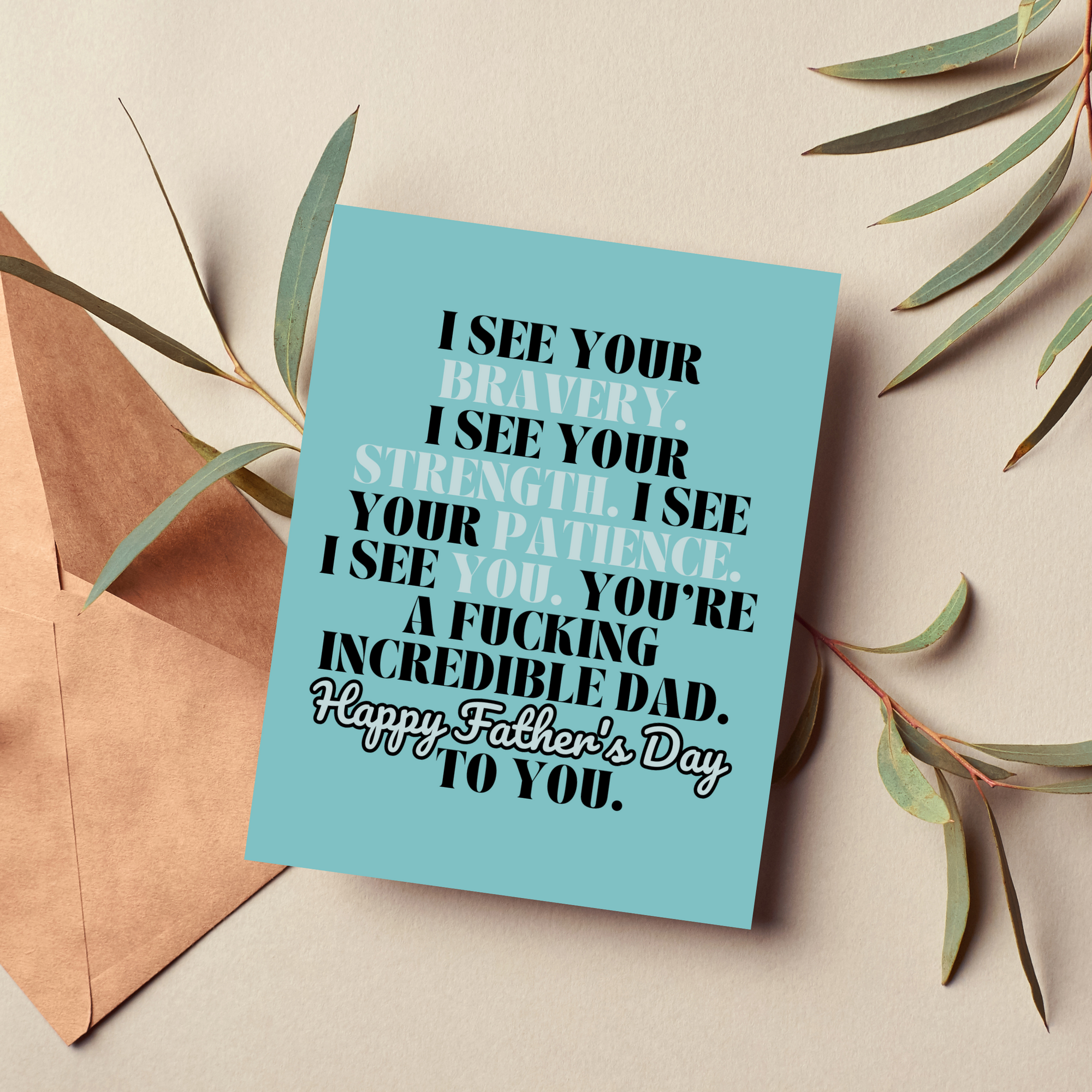 Incredible Dad Fathers Day Card