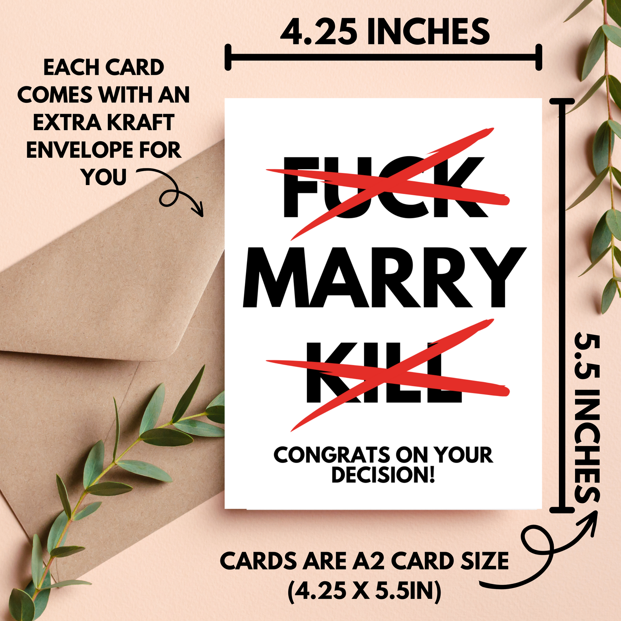 Fuck Marry Kill Congratulations Card