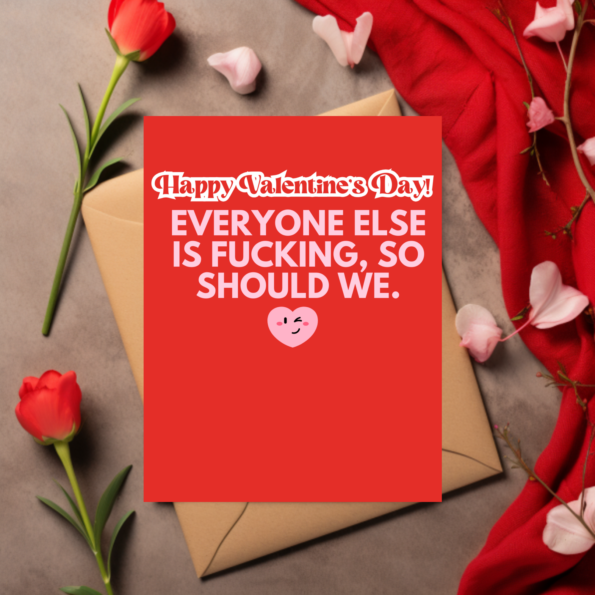 Let's Get Real Bold Valentines Day Card