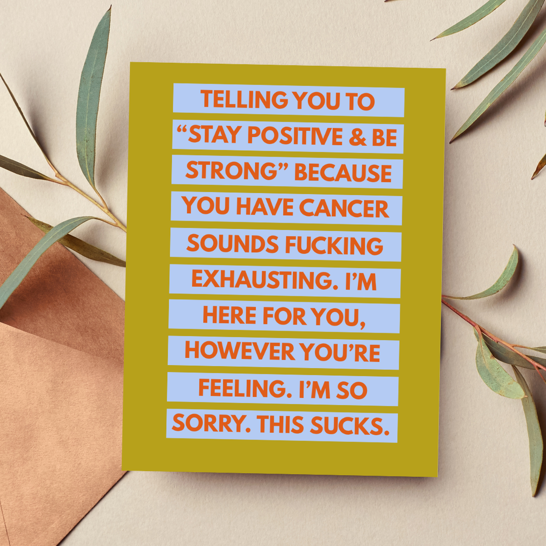 This Sucks Honest Cancer Support Greeting Card