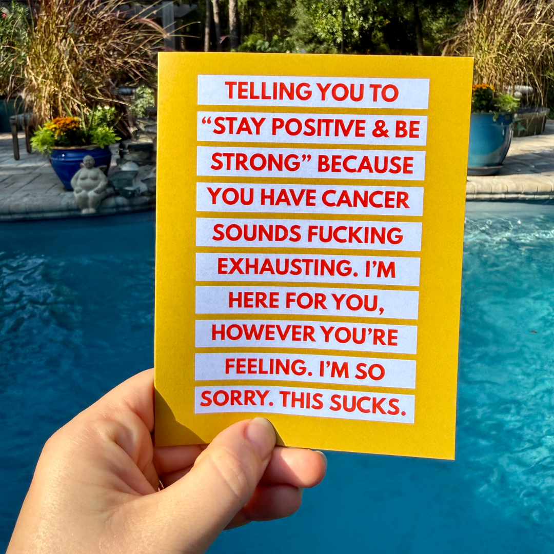 This Sucks Honest Cancer Support Greeting Card