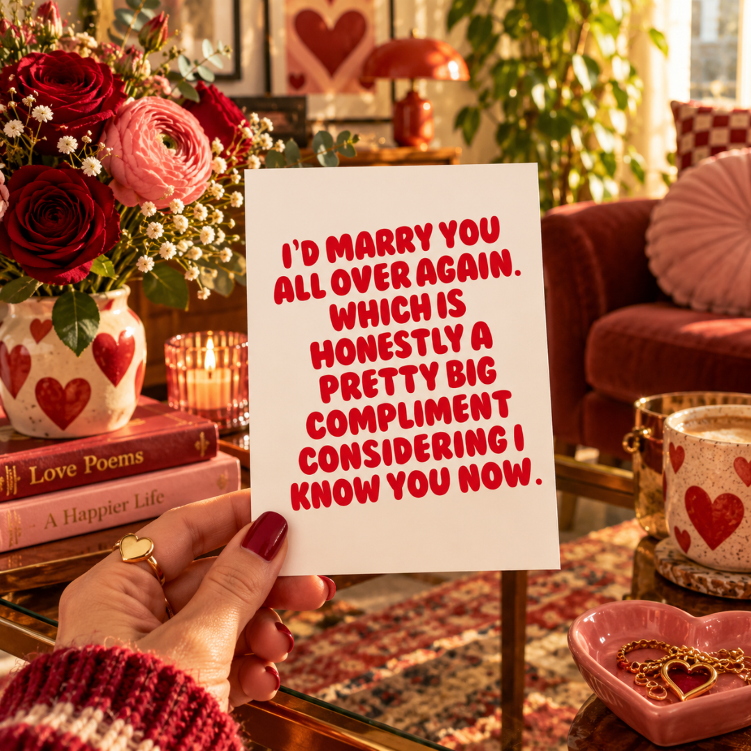 I'd Marry You All Over Again Funny Anniversary Card