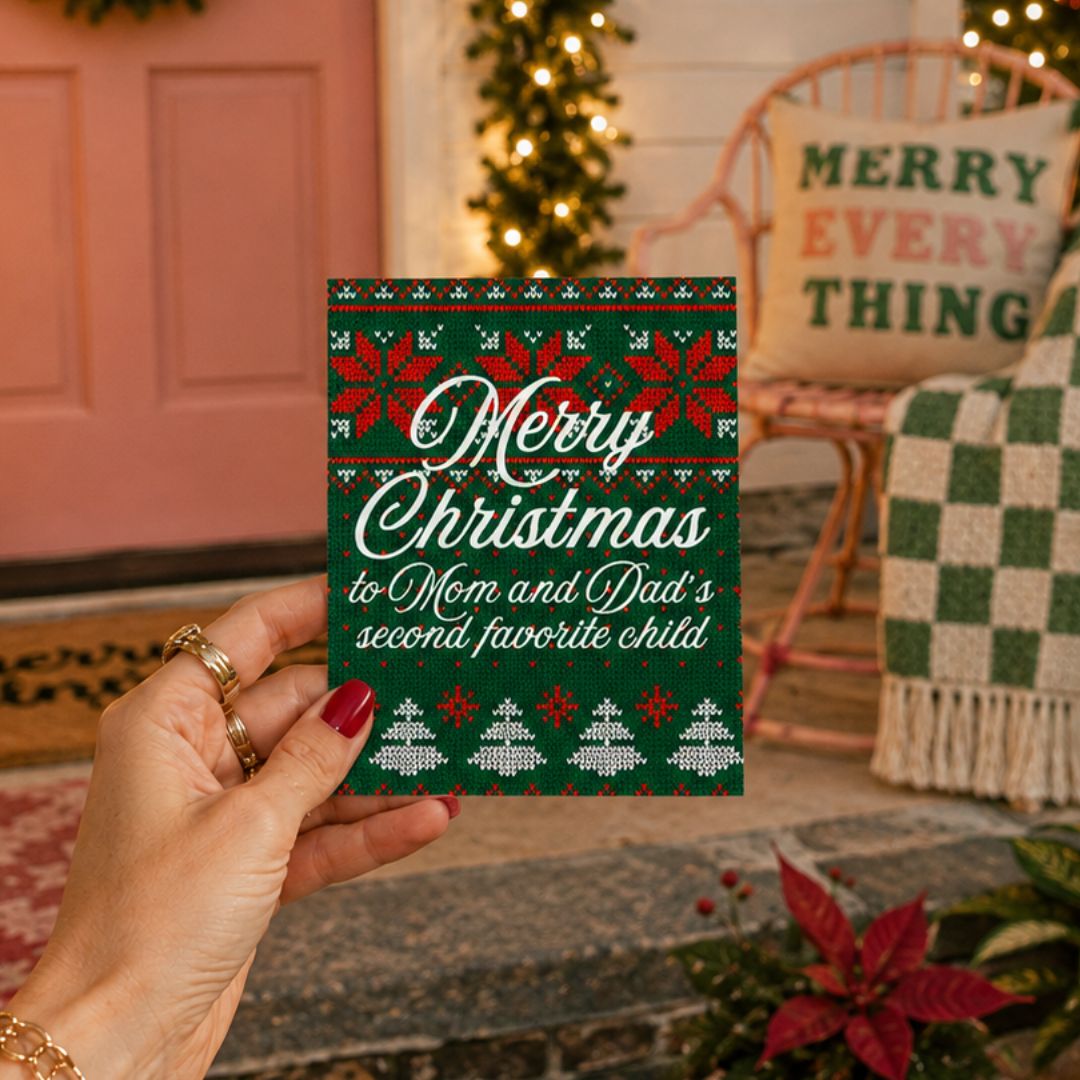 Merry Christmas Second Favorite Child Card