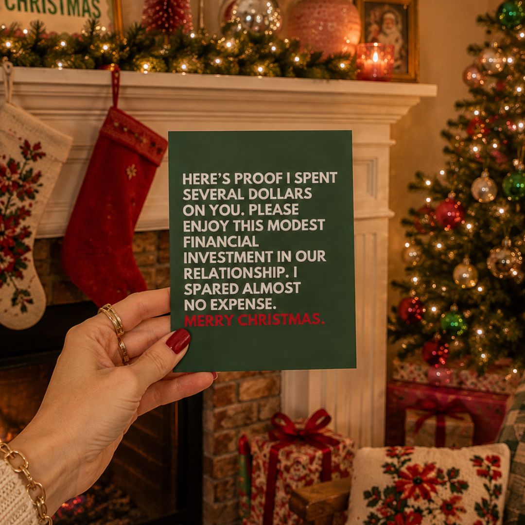 Modest Financial Investment Funny Christmas Card