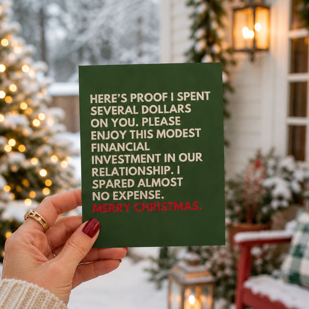 Modest Financial Investment Funny Christmas Card
