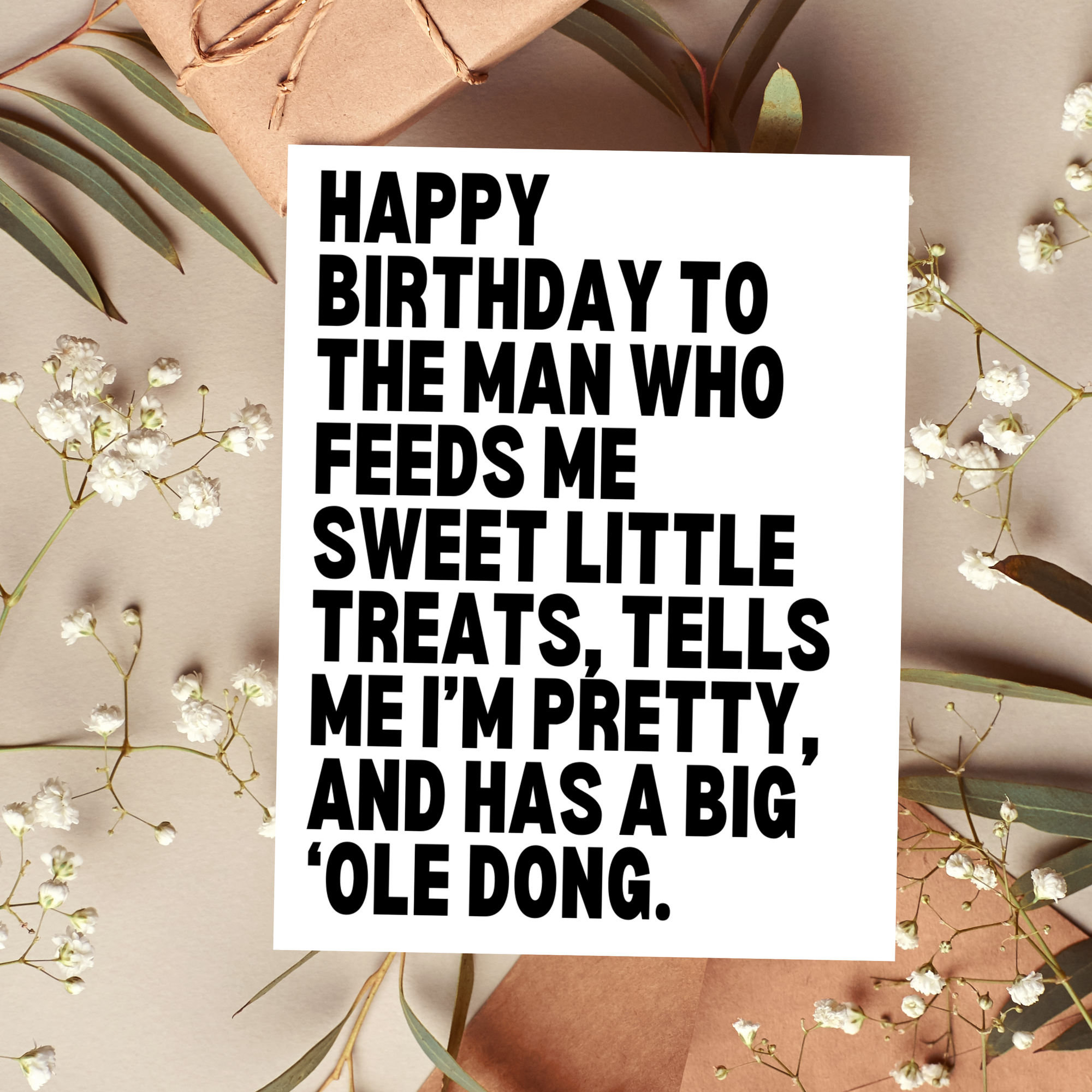 Big Dong Birthday Card
