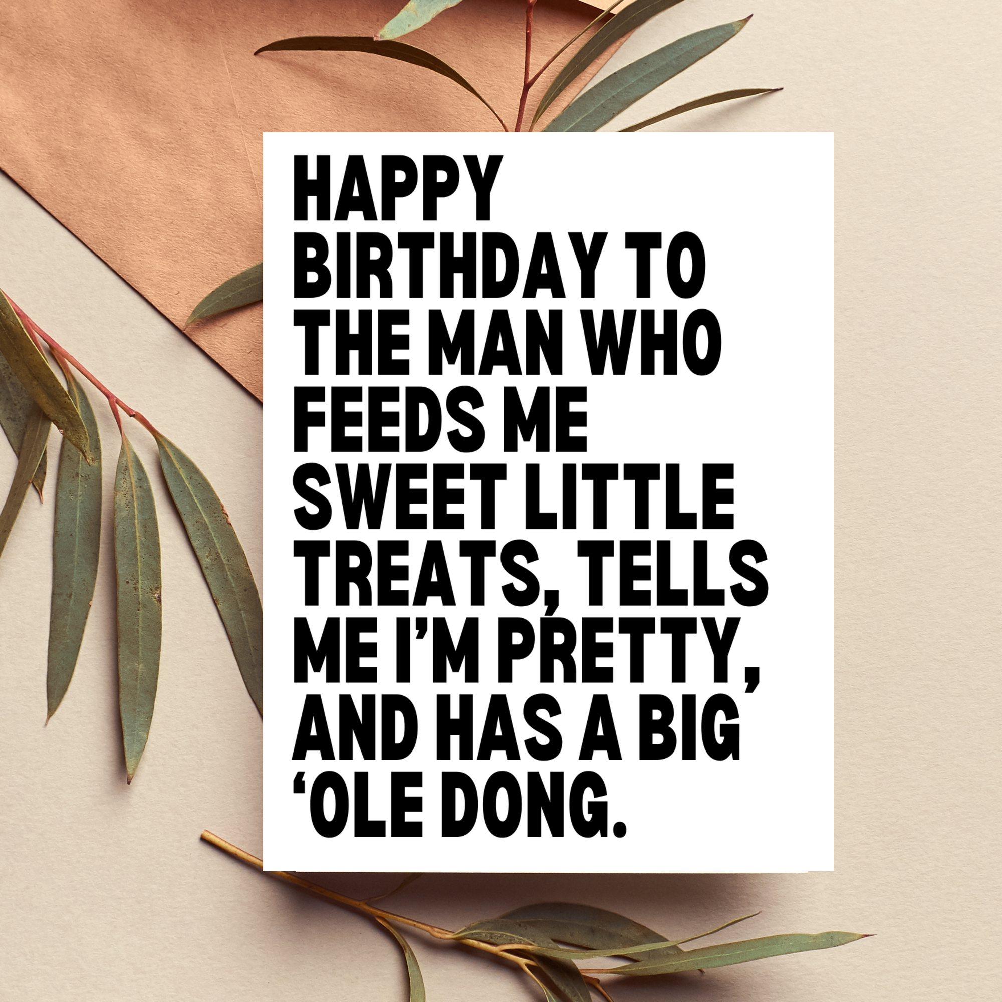Big Dong Birthday Card
